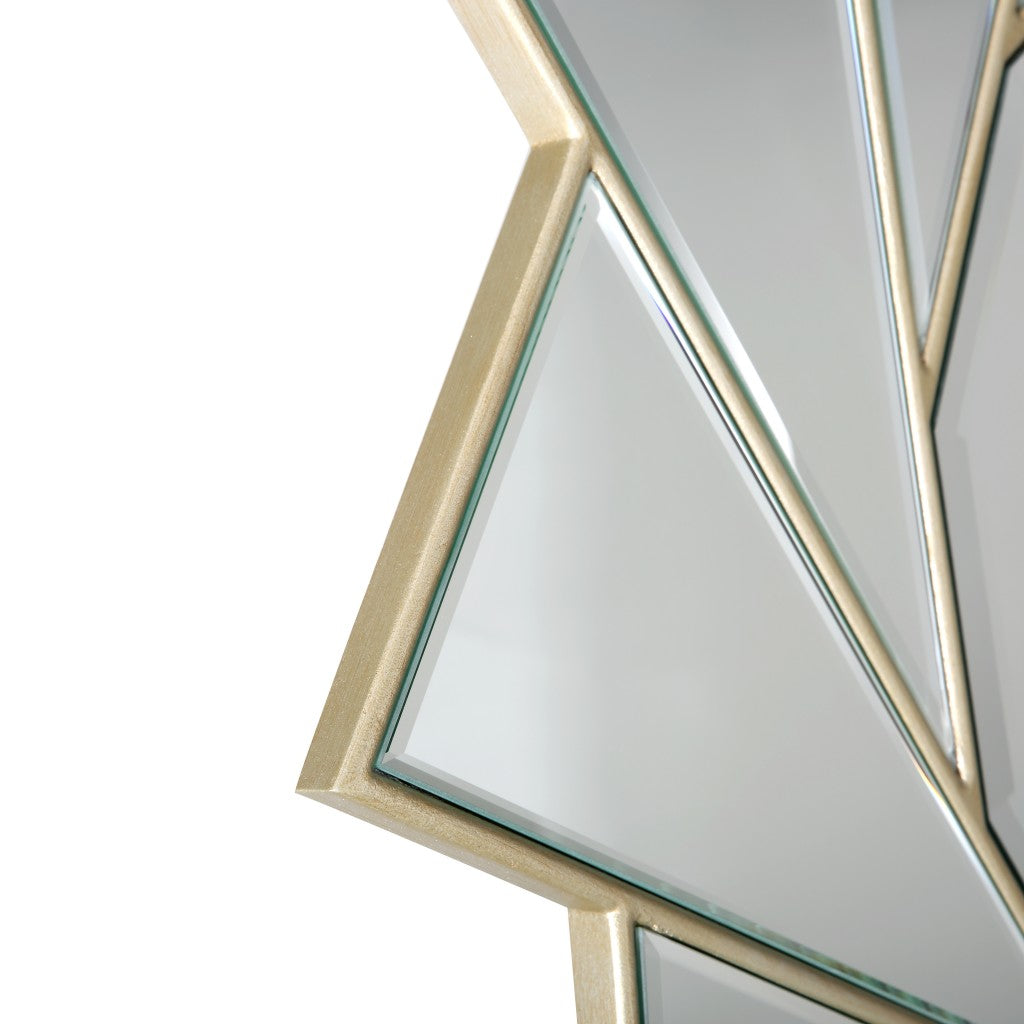 Gold Sunburst Accent Metal Mirror