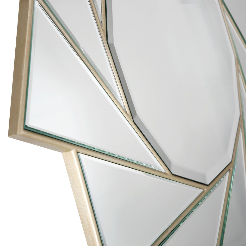 Gold Sunburst Accent Metal Mirror