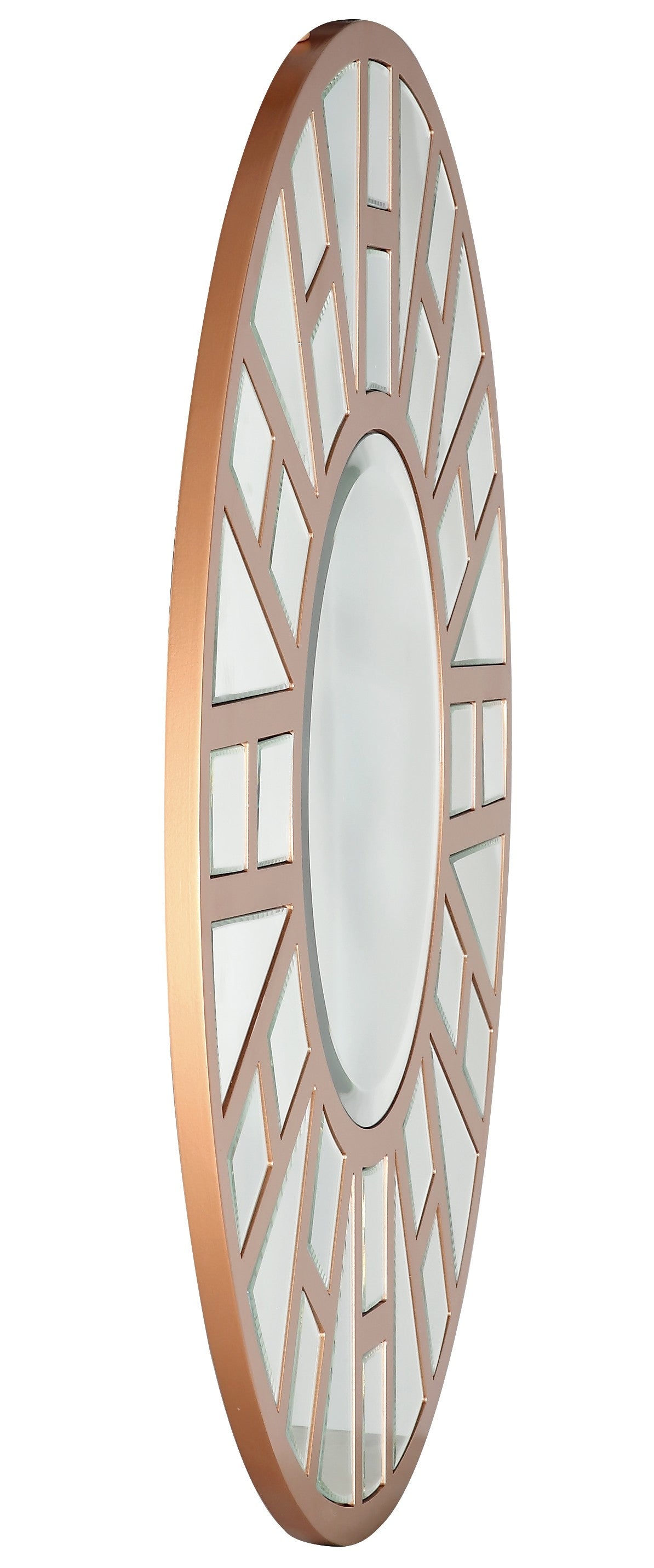 Gold Round Accent Metal Mirror