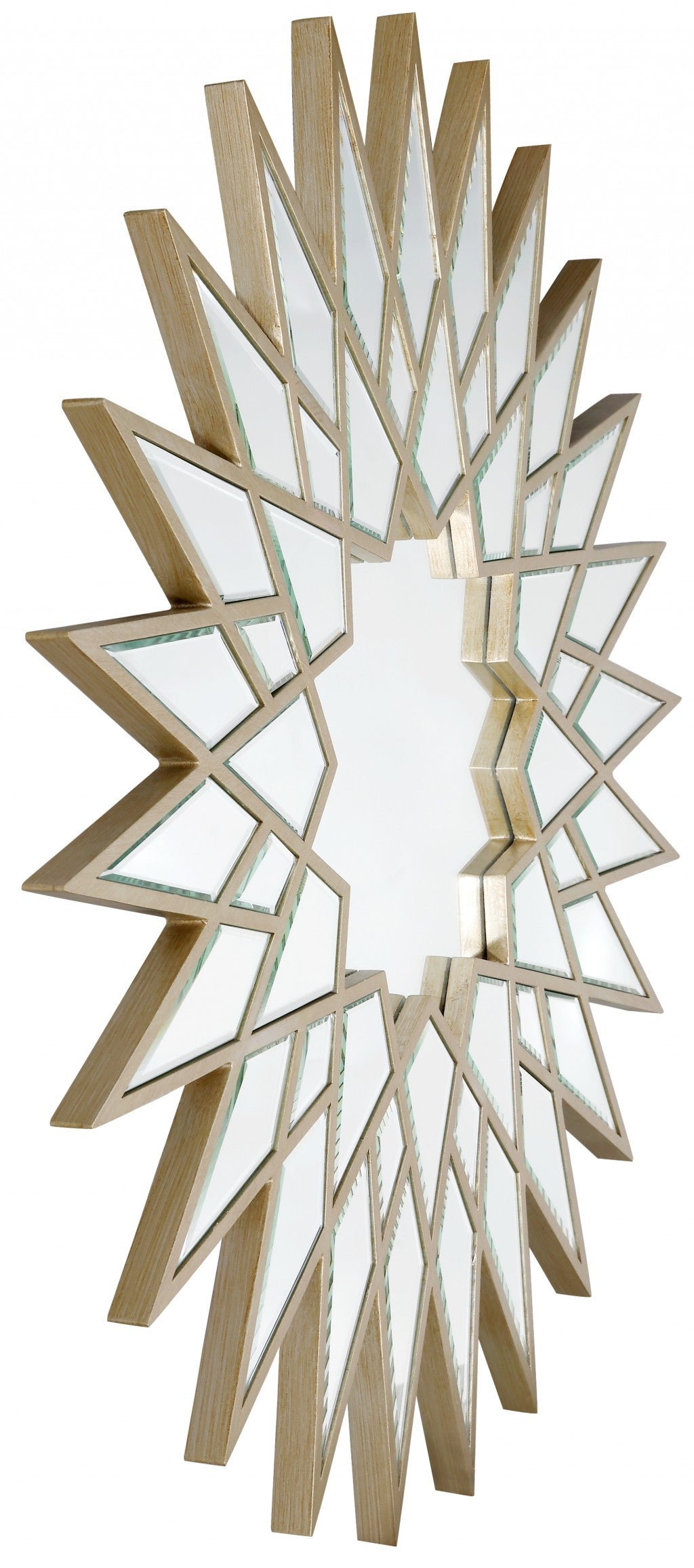 Gold Sunburst Accent Metal Mirror