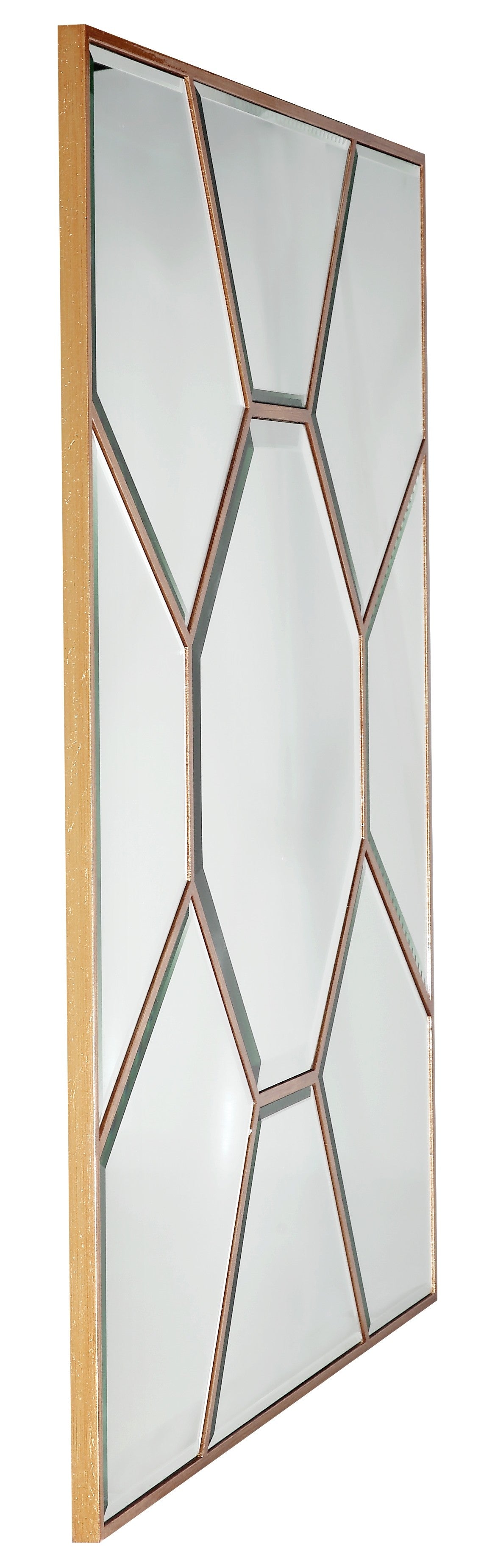 Gold Square Accent Metal Mirror