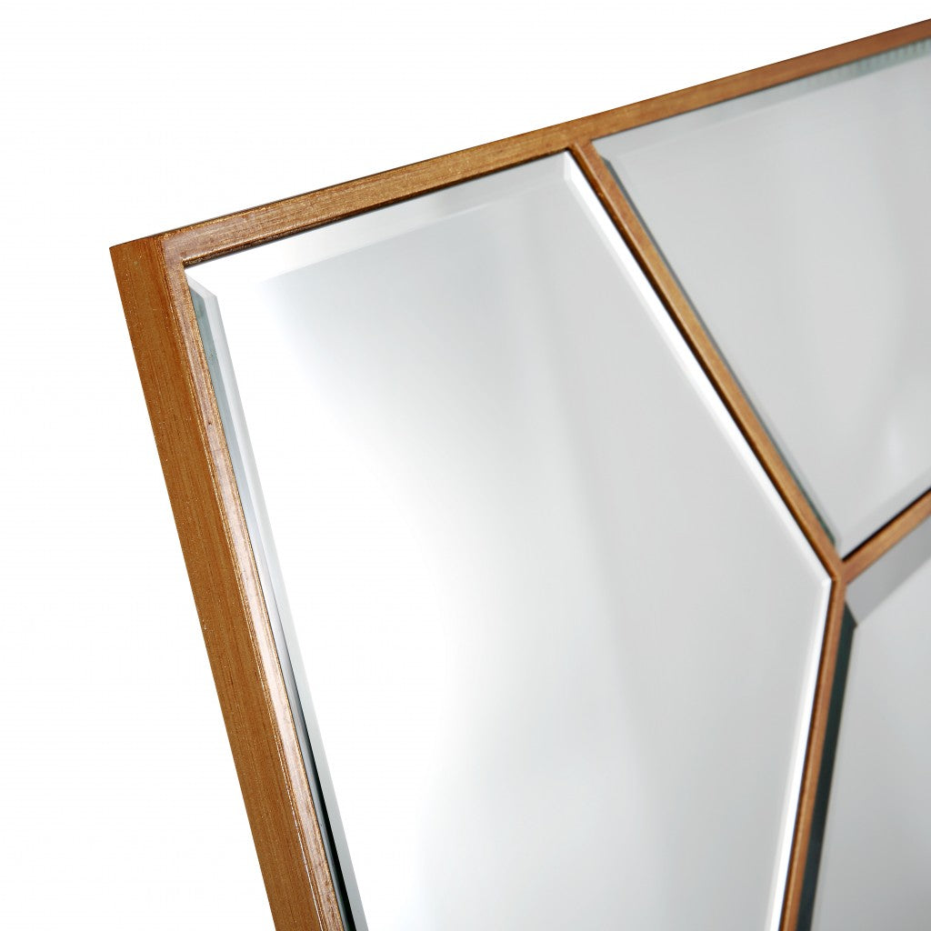 Gold Square Accent Metal Mirror