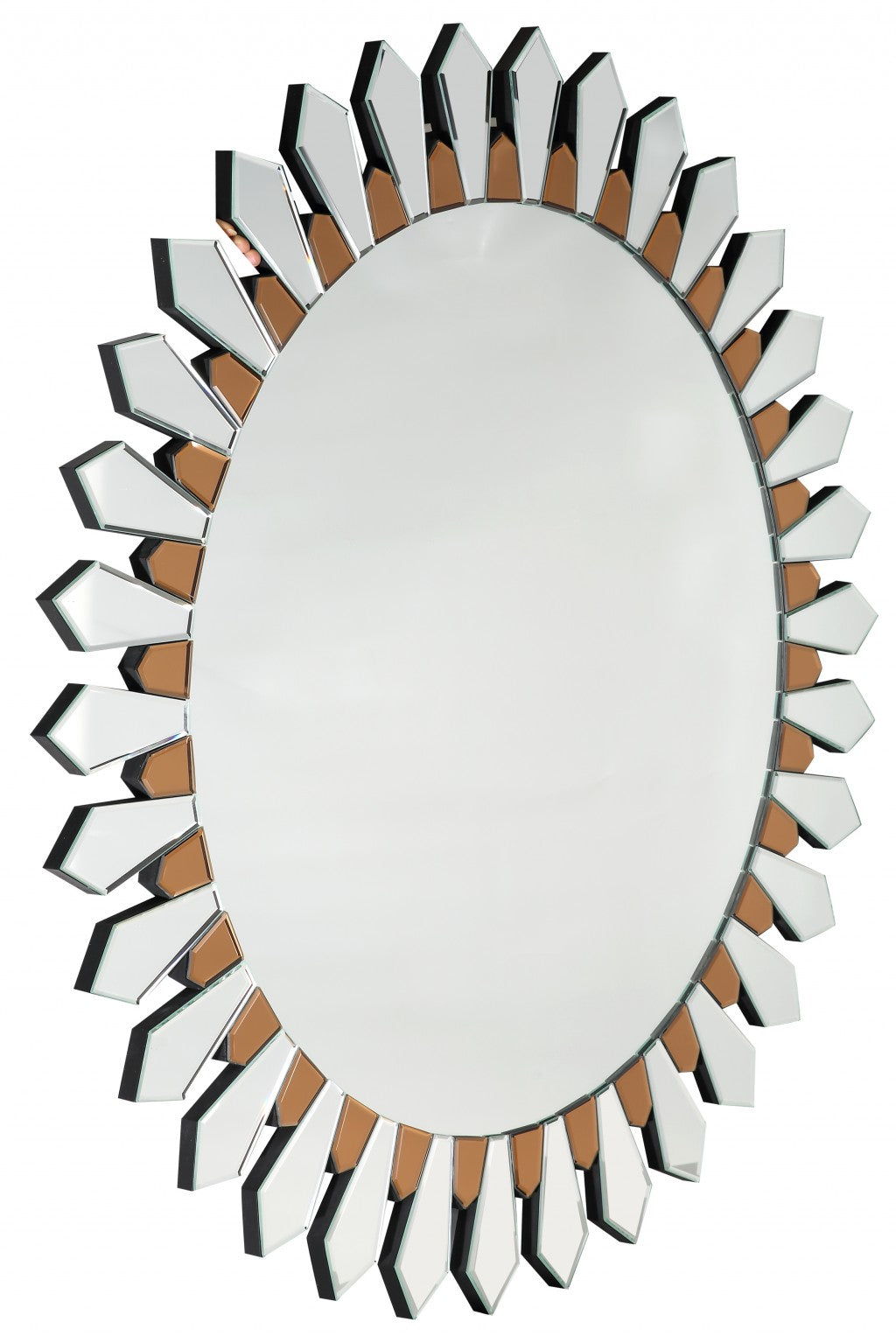 Gold Round Accent Glass Mirror