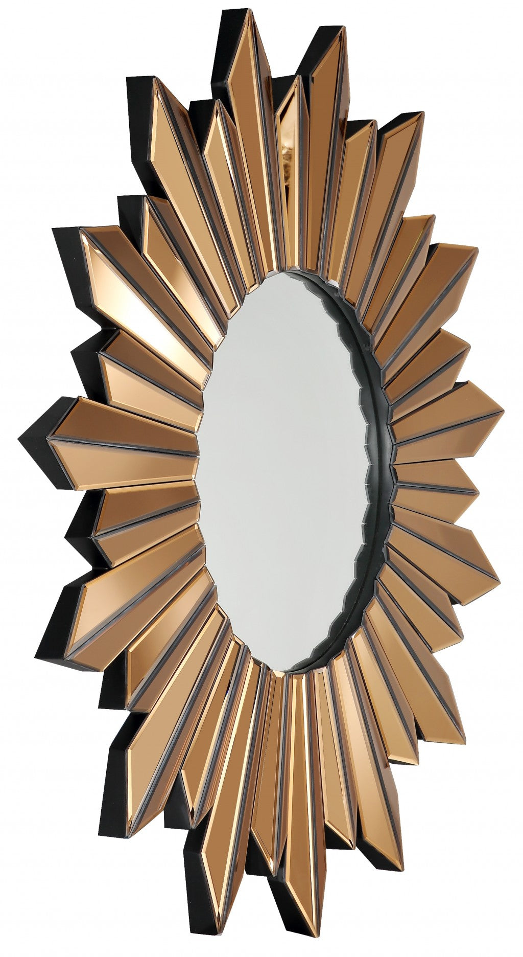 Gold Sunburst Accent Glass Mirror