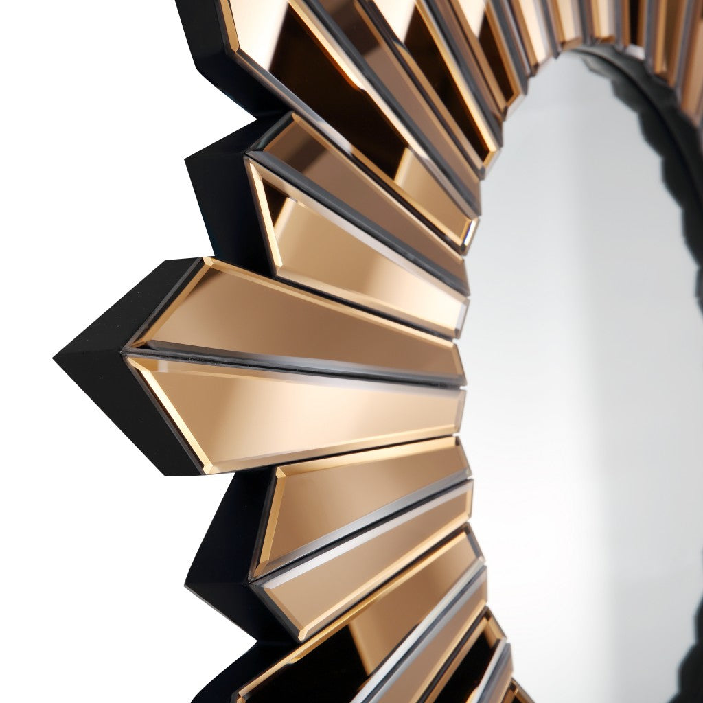 Gold Sunburst Accent Glass Mirror