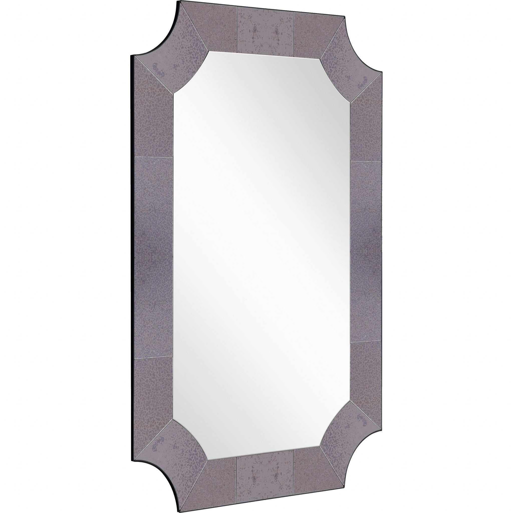 Gray Novelty Accent Glass Mirror