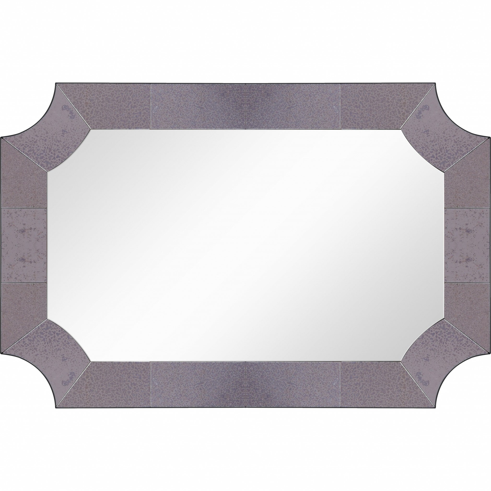 Gray Novelty Accent Glass Mirror