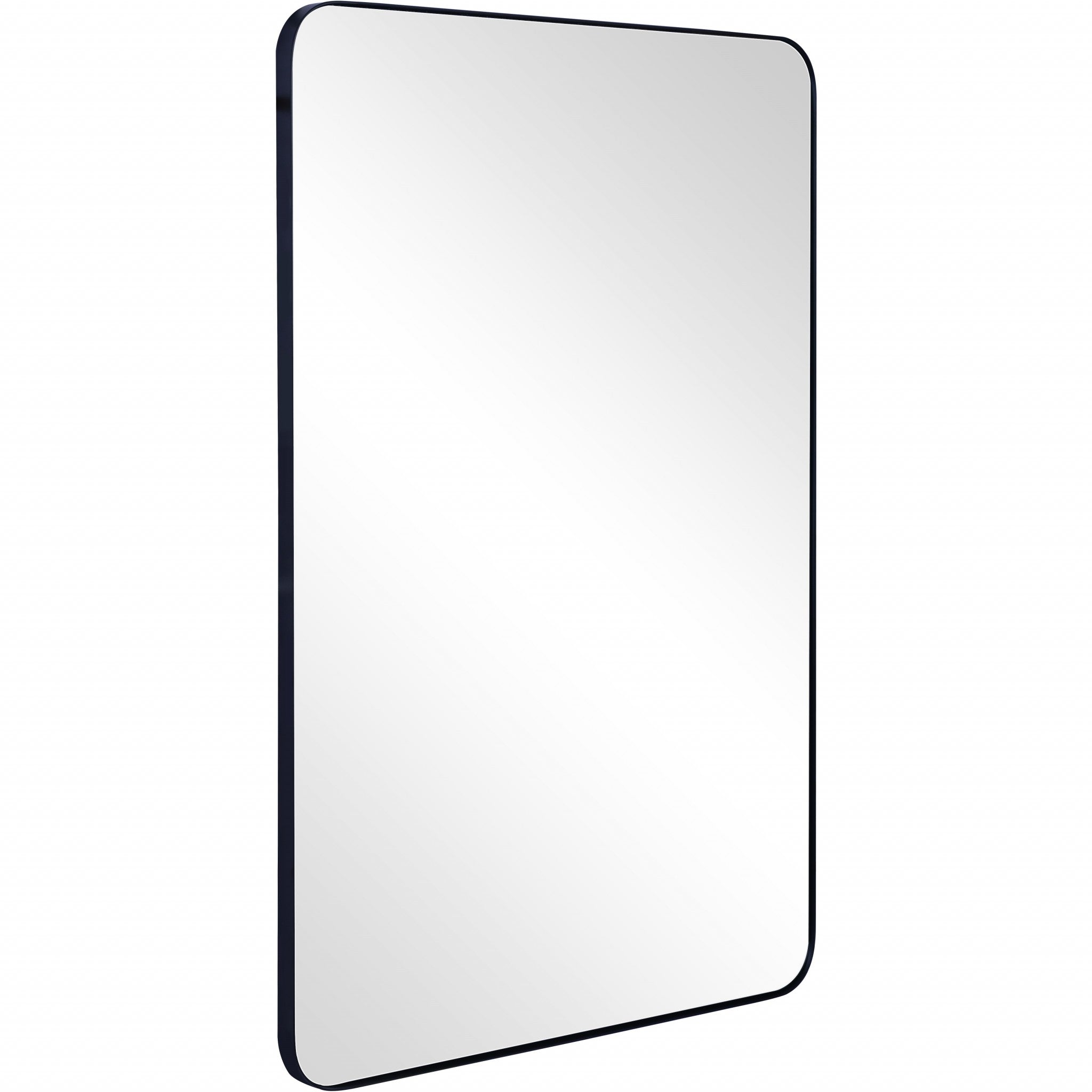 Black Rectangle Accent Metal Mirror