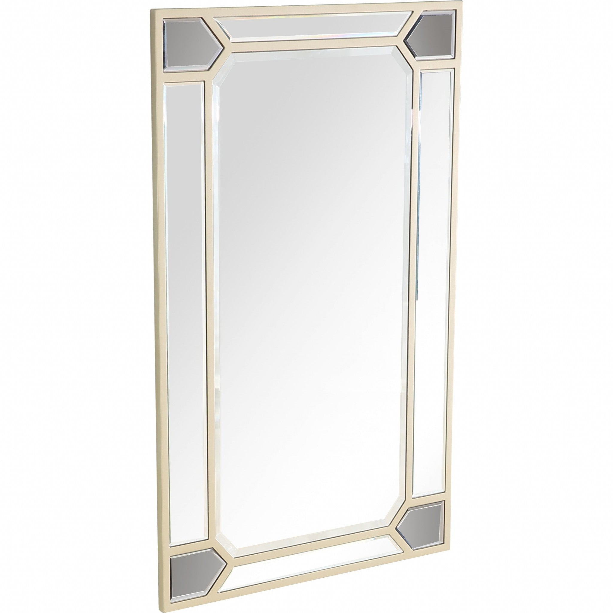 Silver Rectangle Accent Metal Mirror