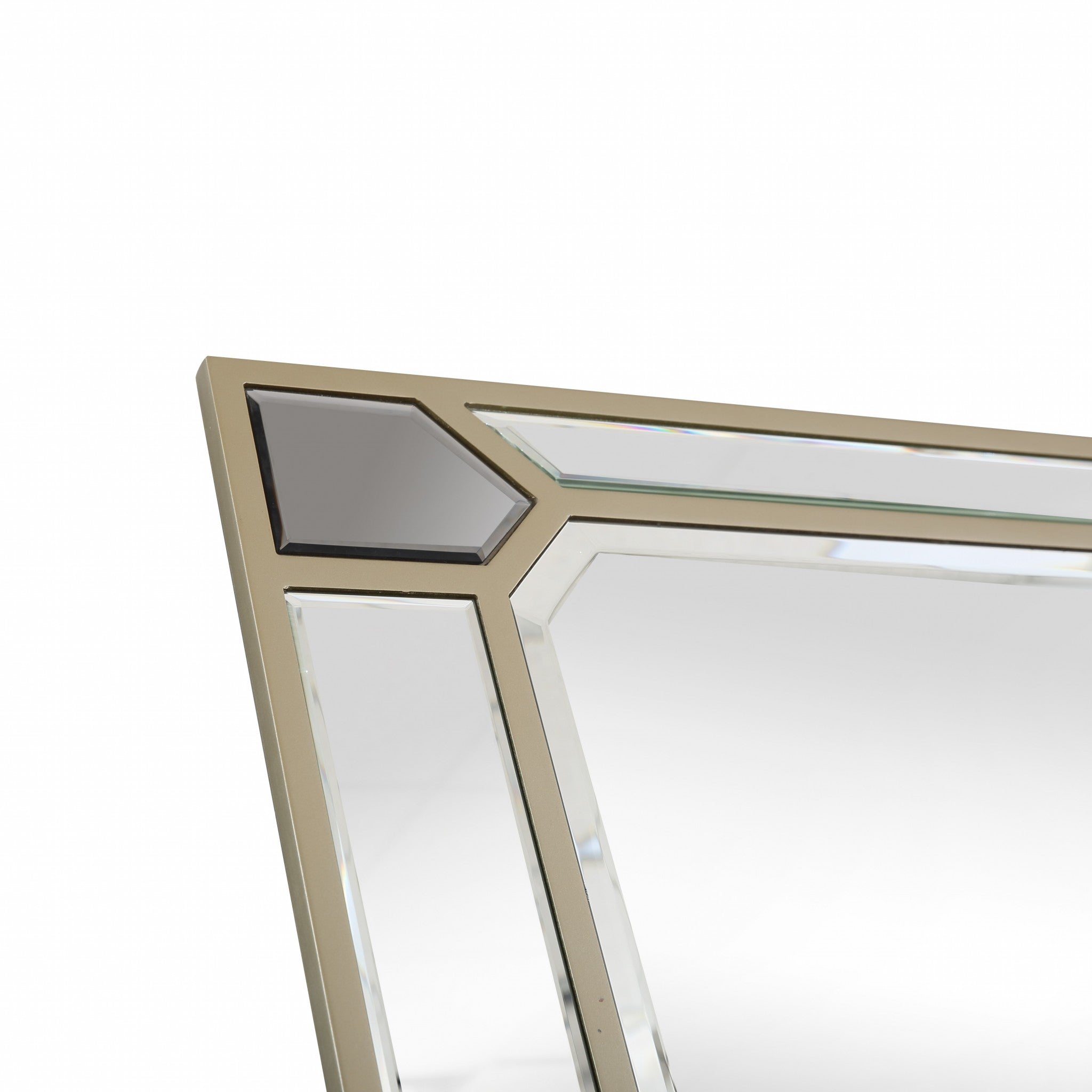 Silver Rectangle Accent Metal Mirror