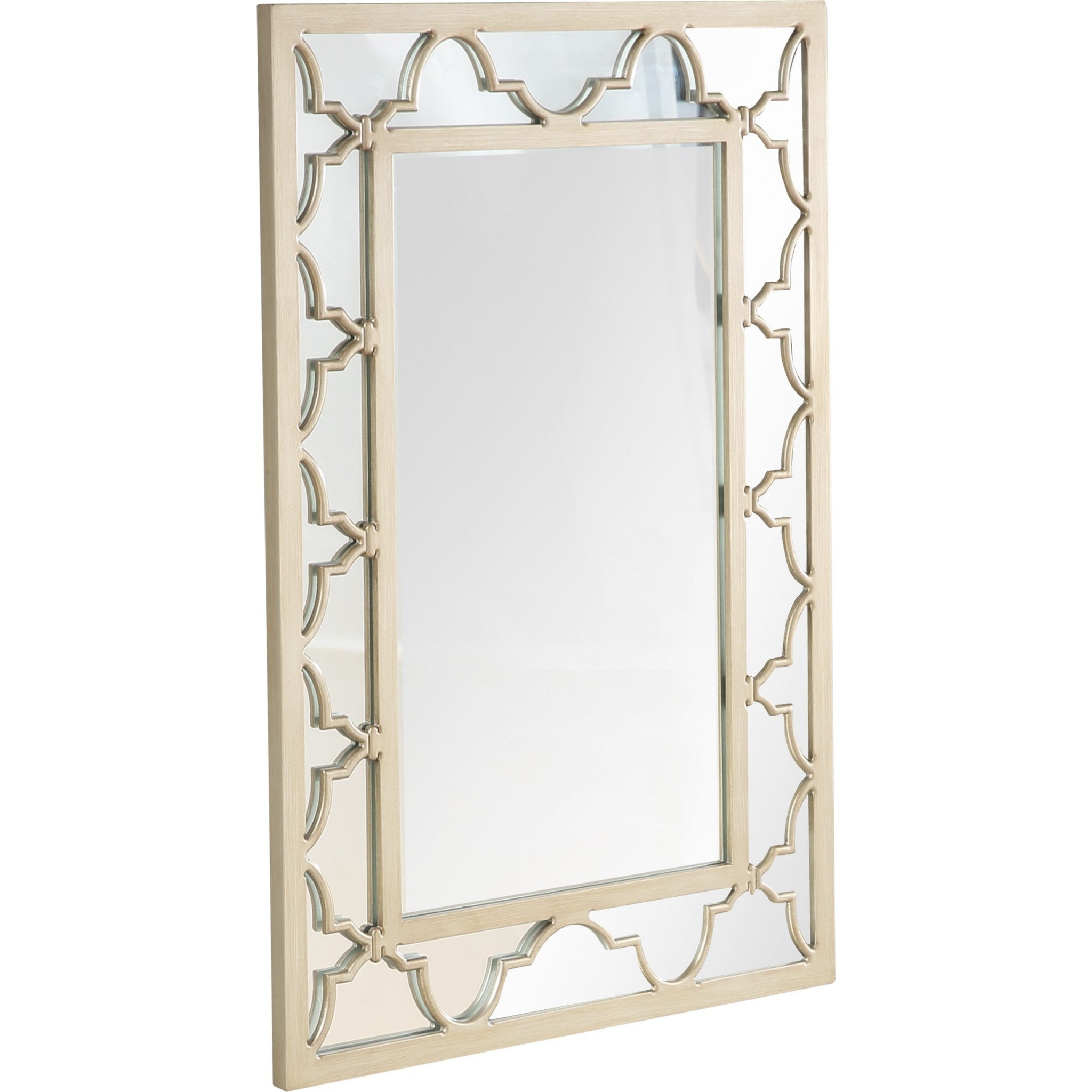 Champagne Rectangle Accent Metal Mirror