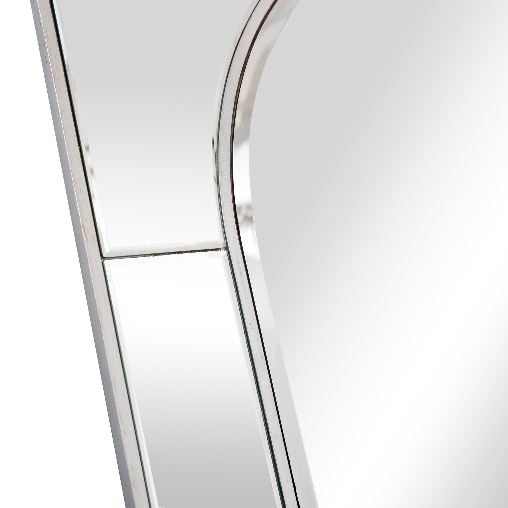 Silver Rectangle Accent Metal Mirror