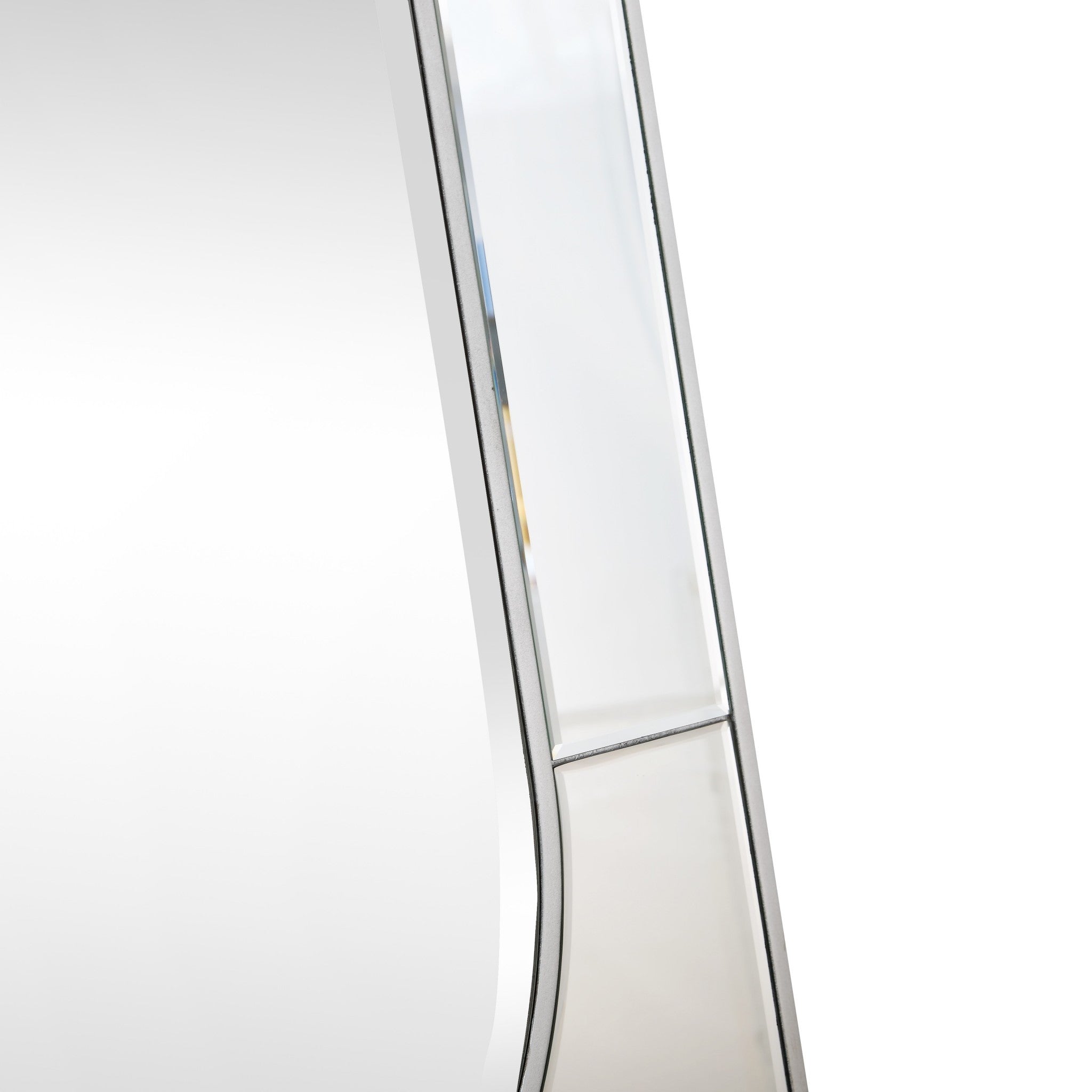 Silver Rectangle Accent Metal Mirror