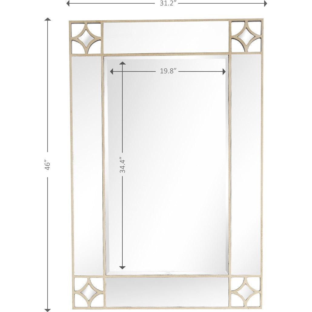 Champagne Finish Wall Mirror