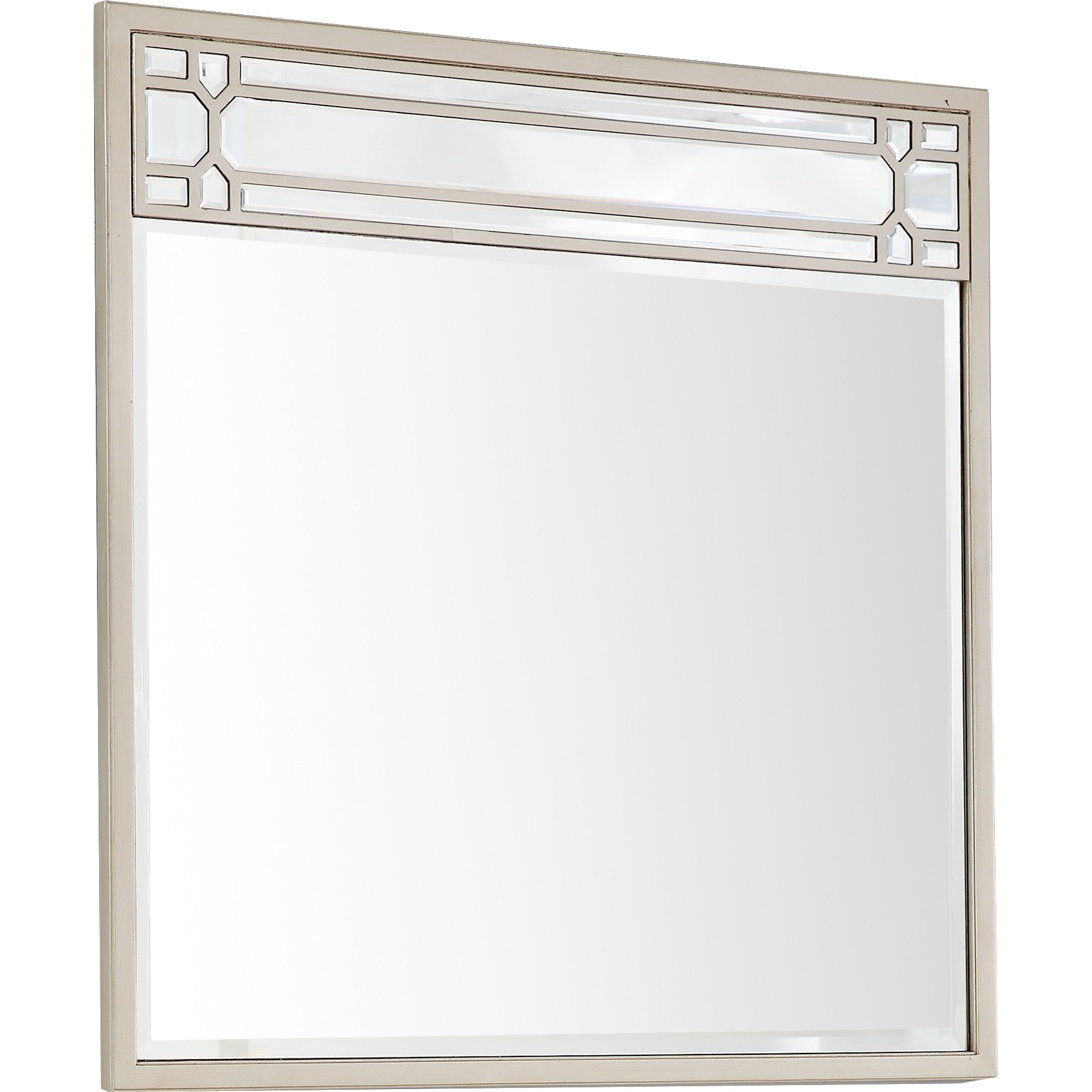 Champagne Square Accent Metal Mirror