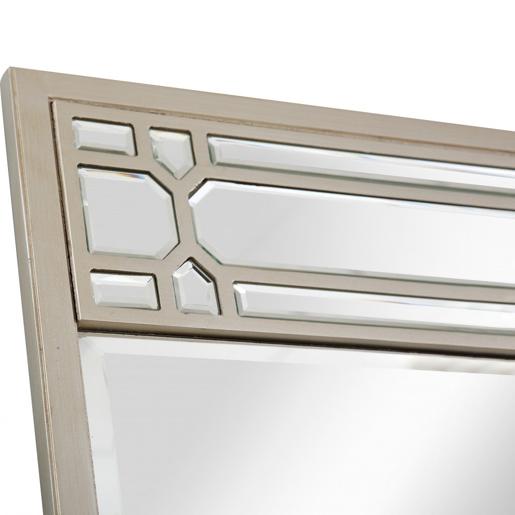 Champagne Square Accent Metal Mirror