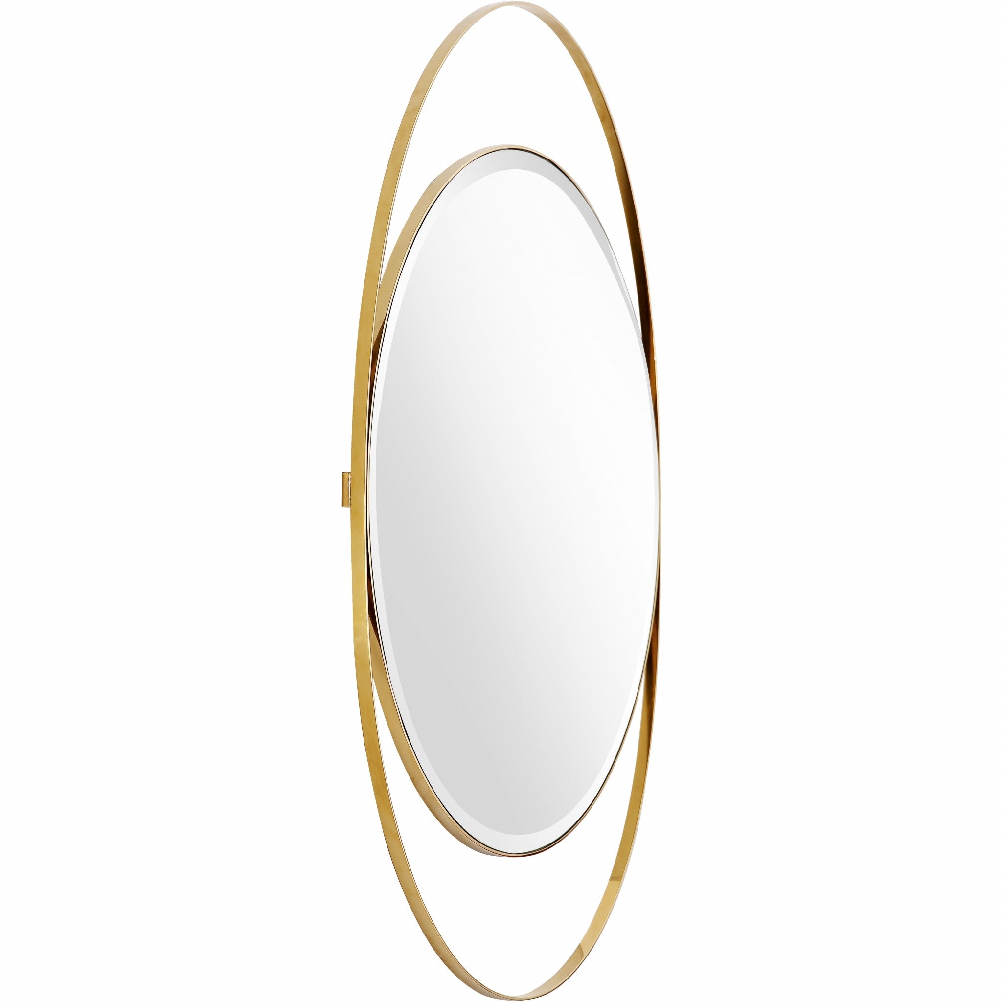 Gold Oval Accent Metal Mirror