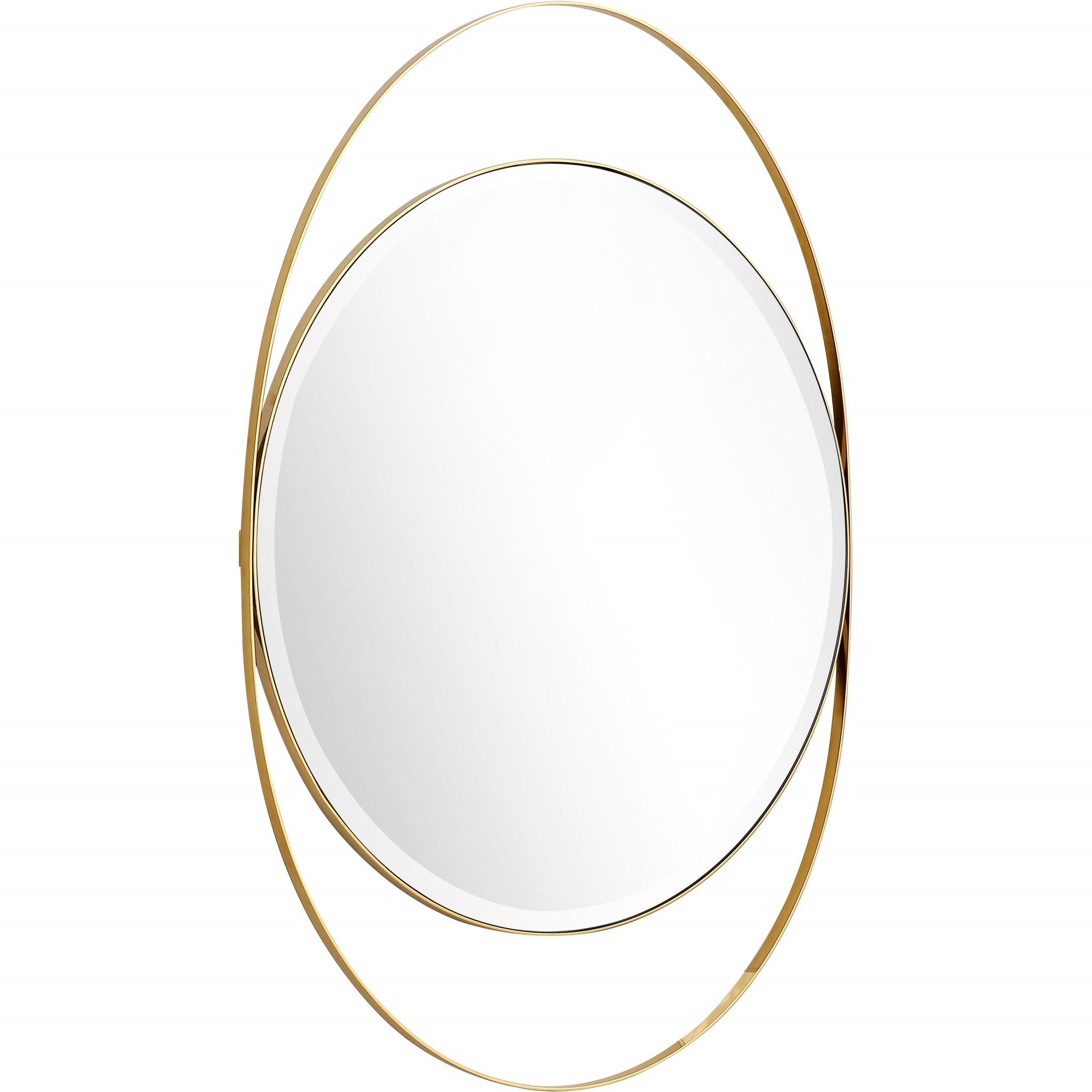 Gold Oval Accent Metal Mirror