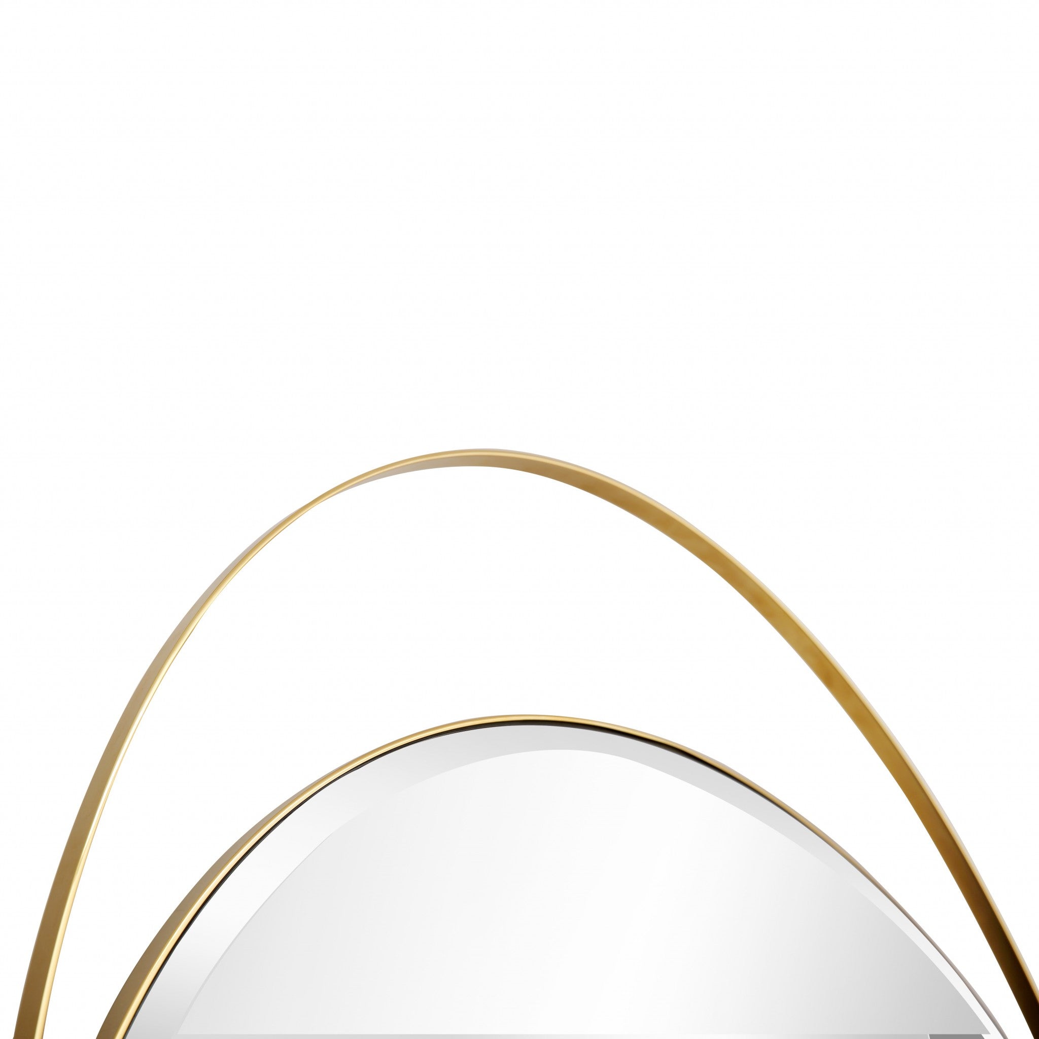 Gold Oval Accent Metal Mirror