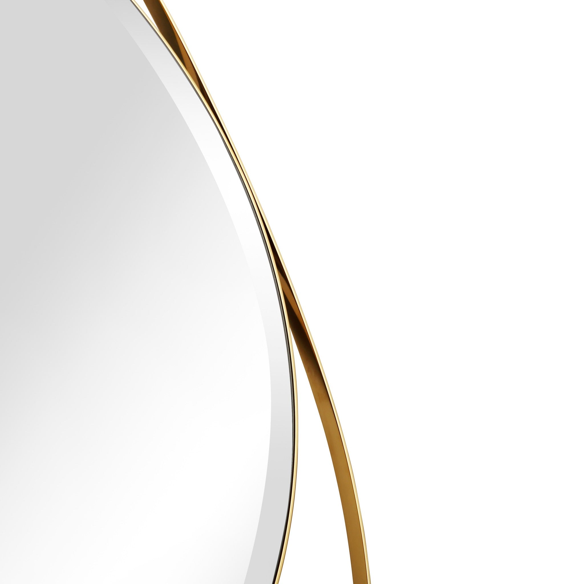 Gold Oval Accent Metal Mirror