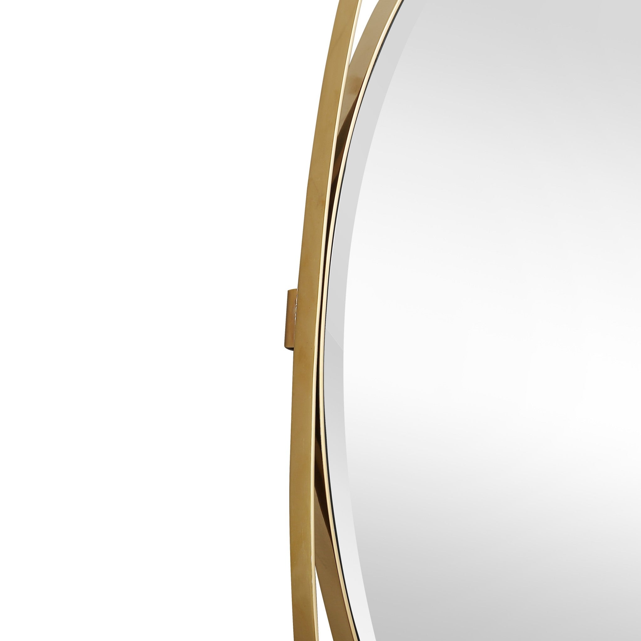 Gold Oval Accent Metal Mirror