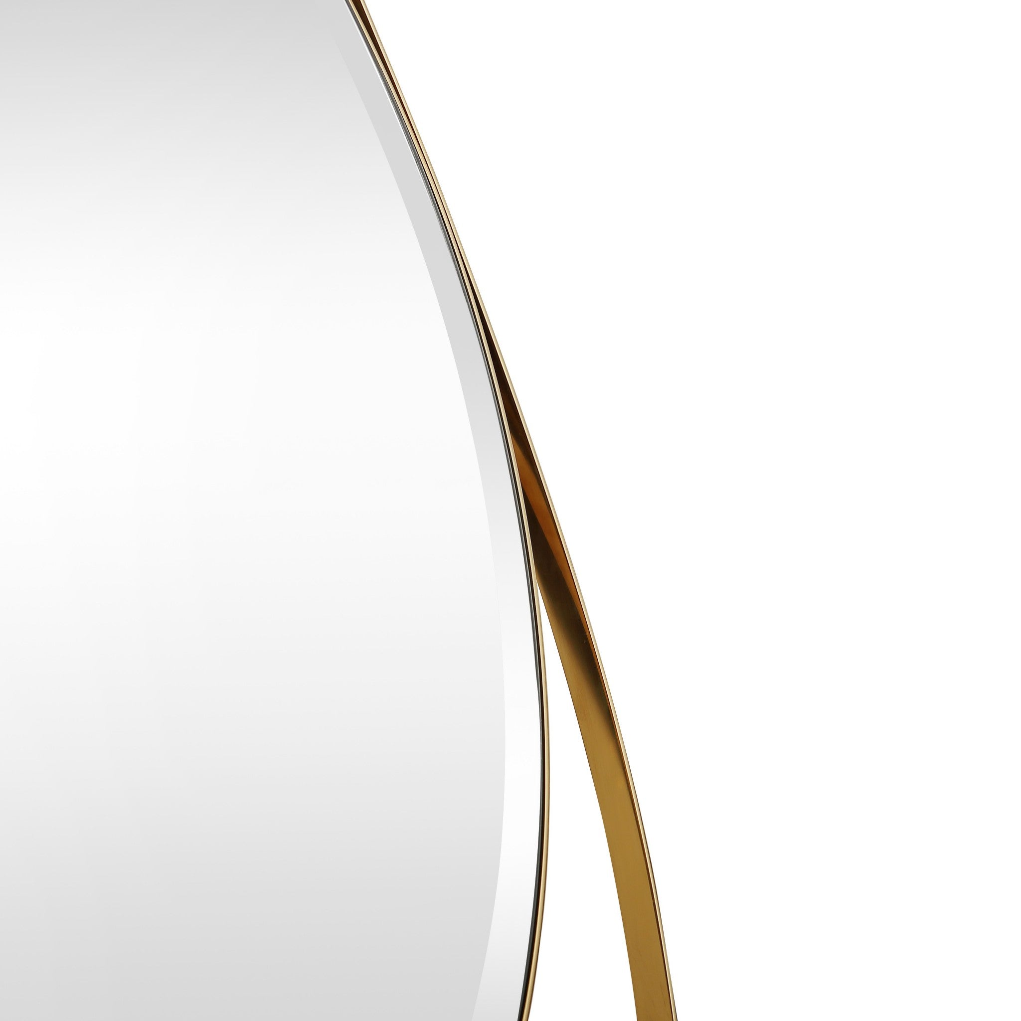 Gold Oval Accent Metal Mirror