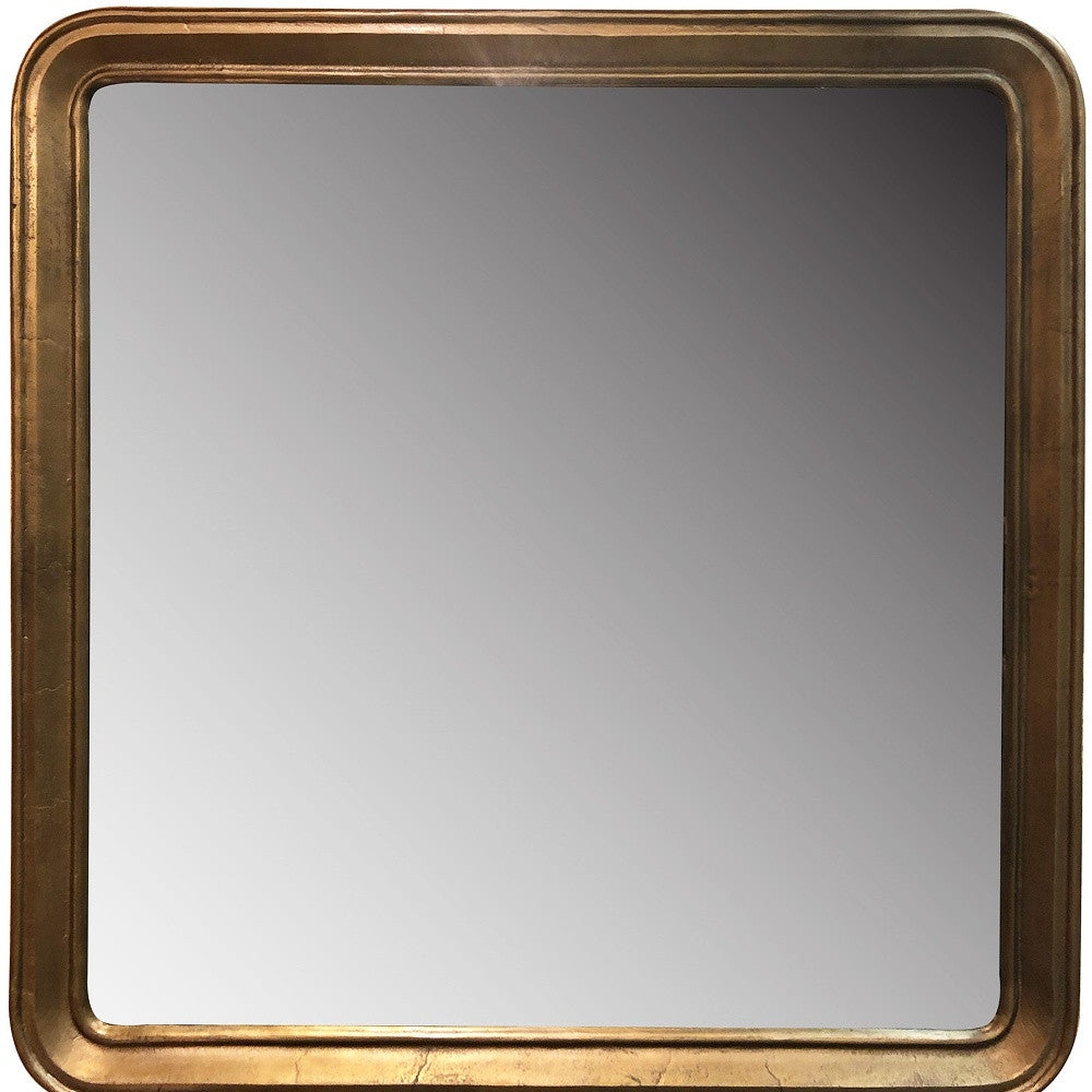 Gold Framed Square Mirror