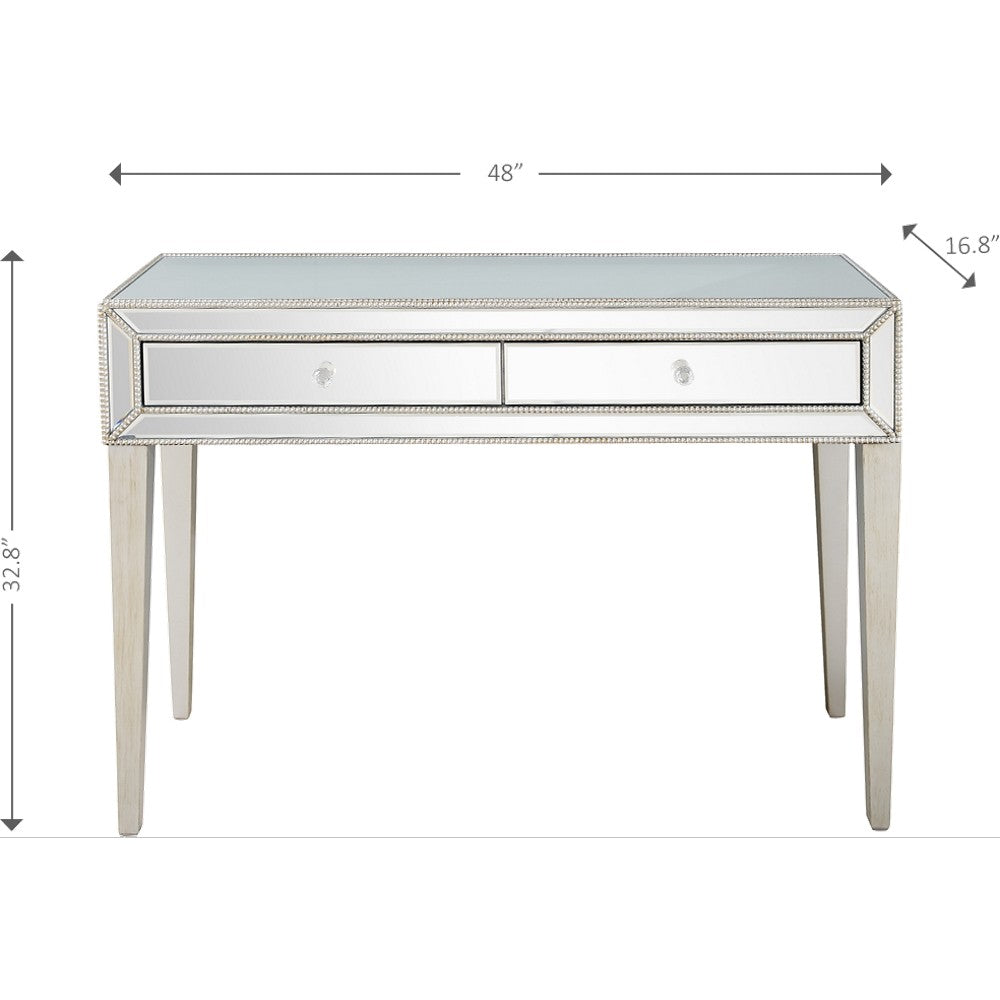 Silver Beaded Console Table