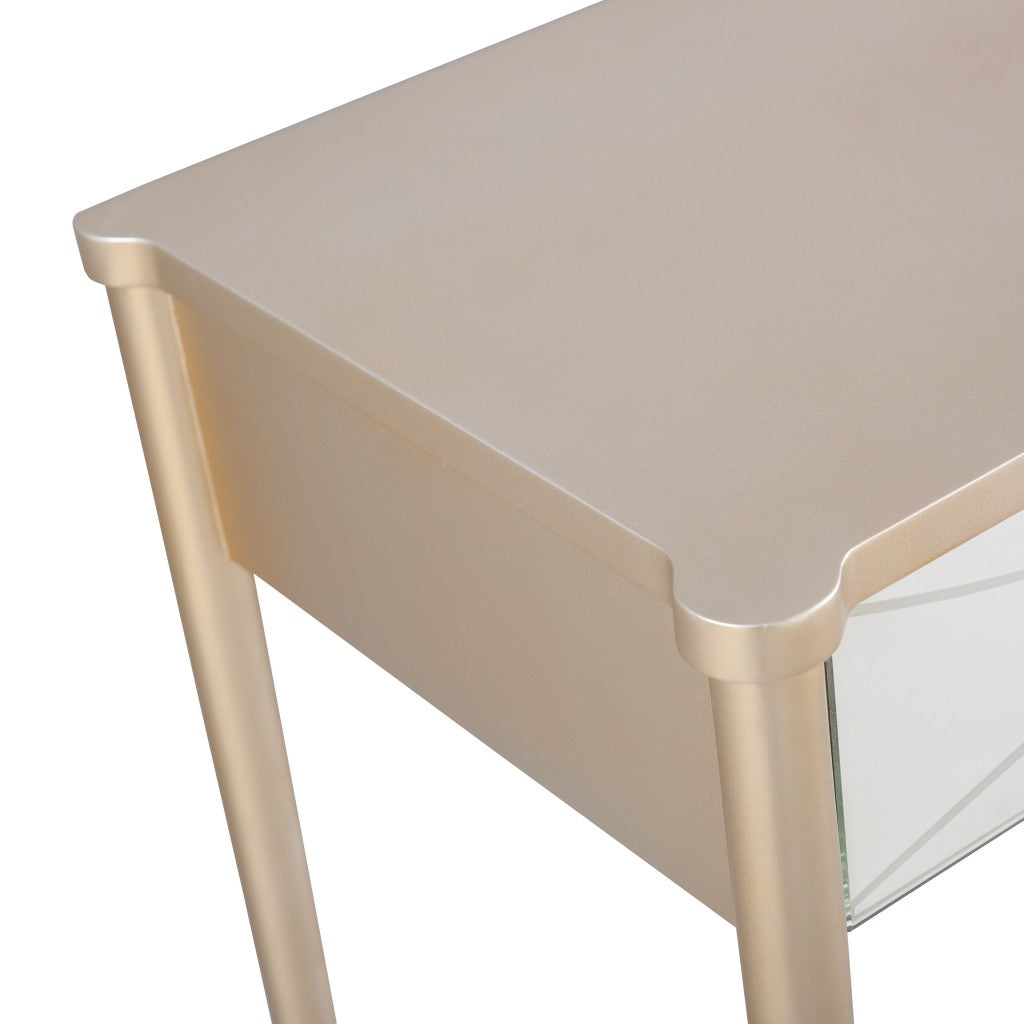 Champagne Finish Console Table