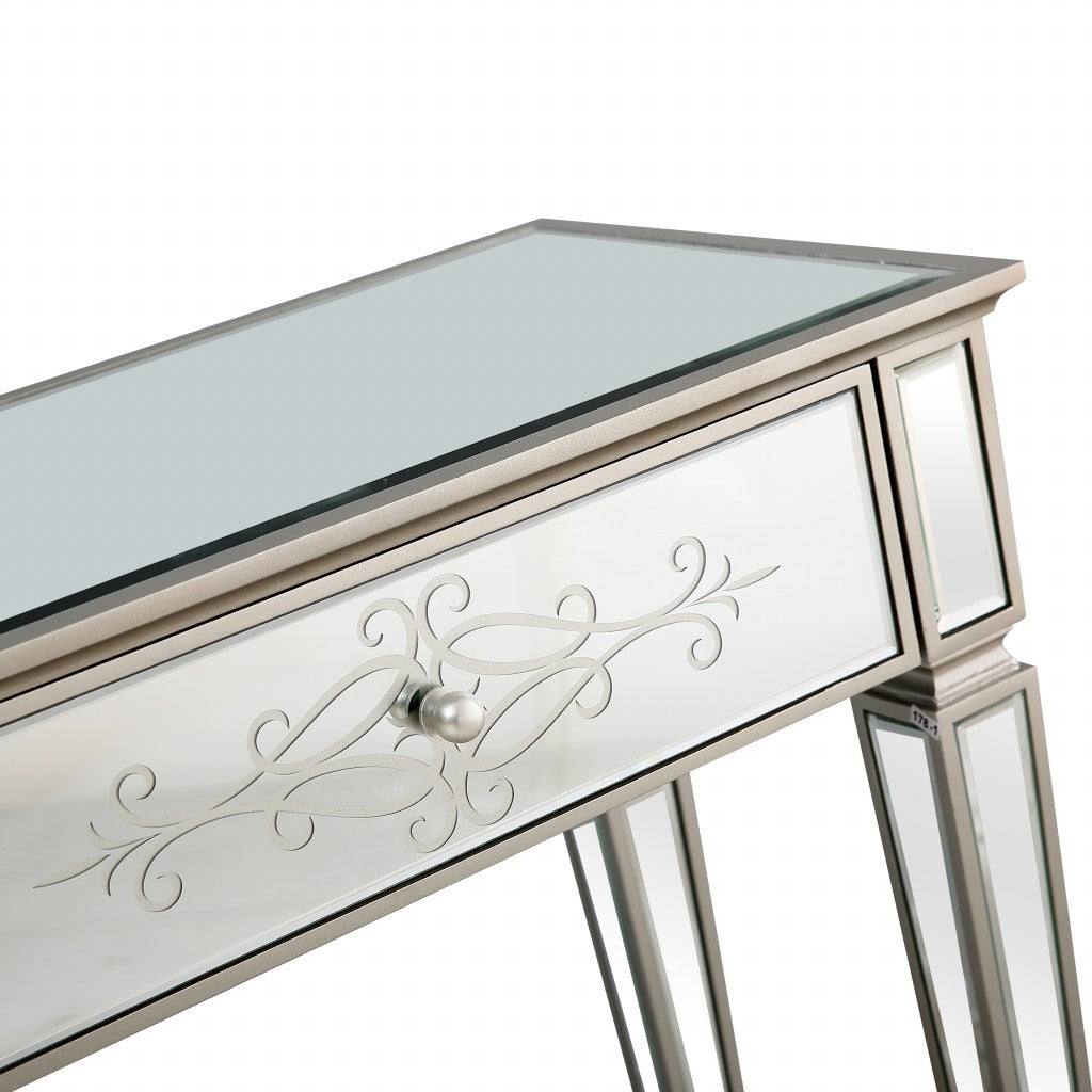 Antiqued Etch Console Table