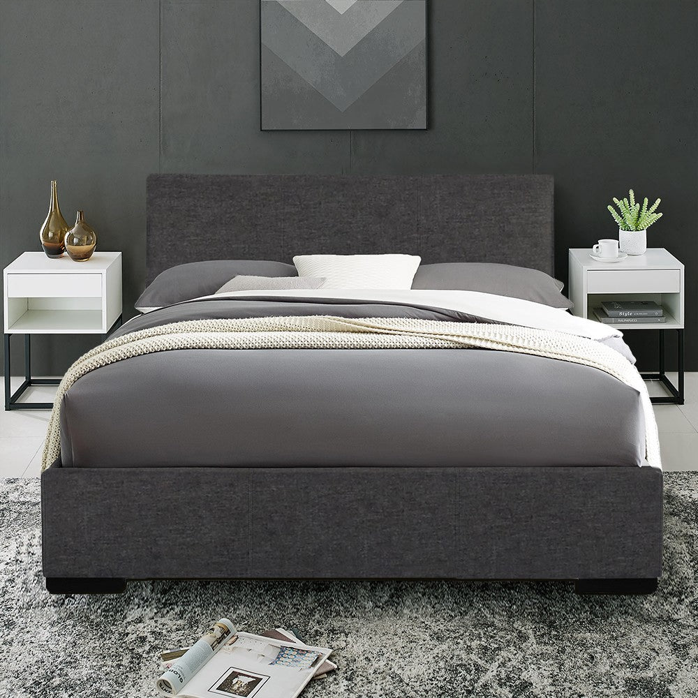 Grey Platform Queen Bed