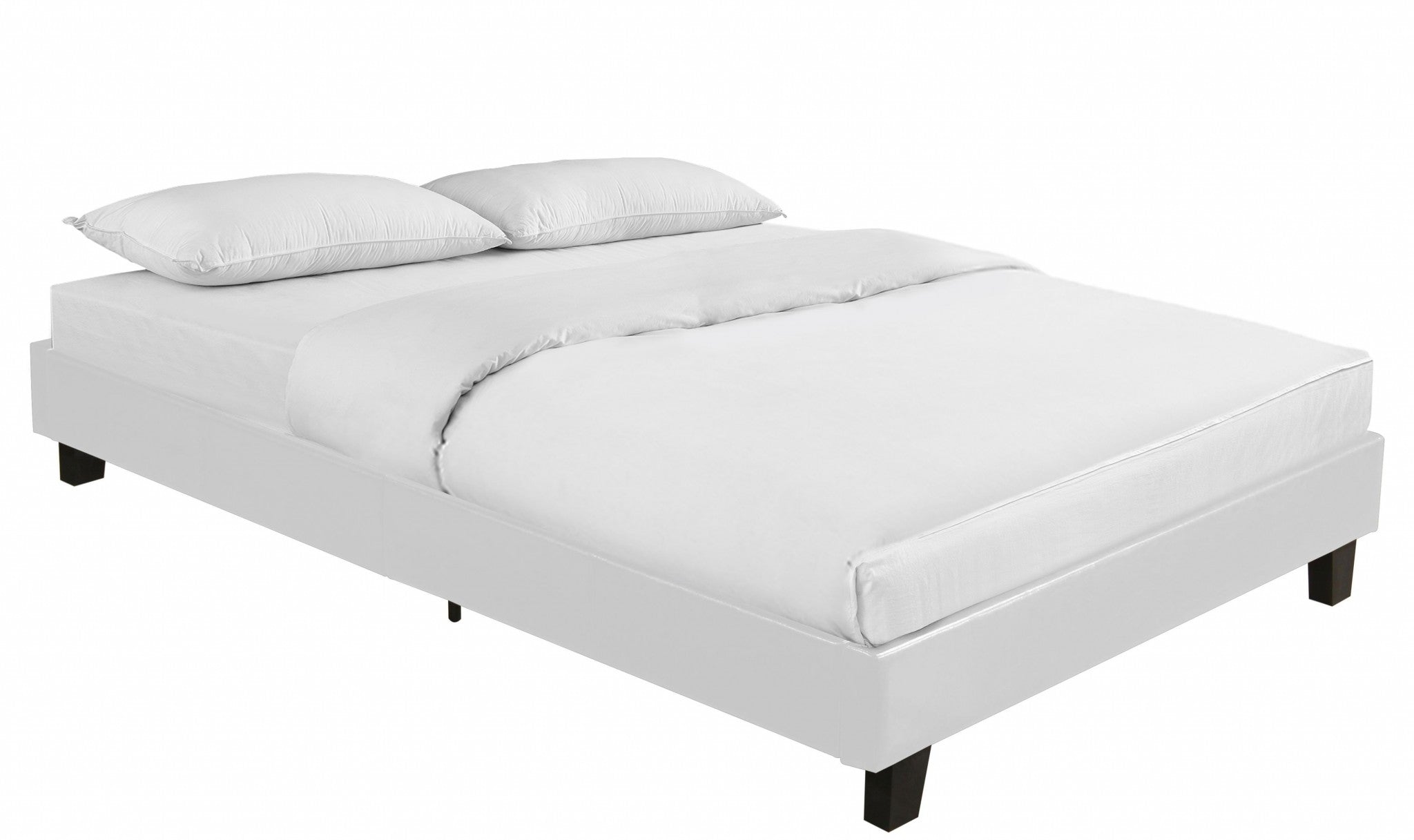 White Platform Queen Bed