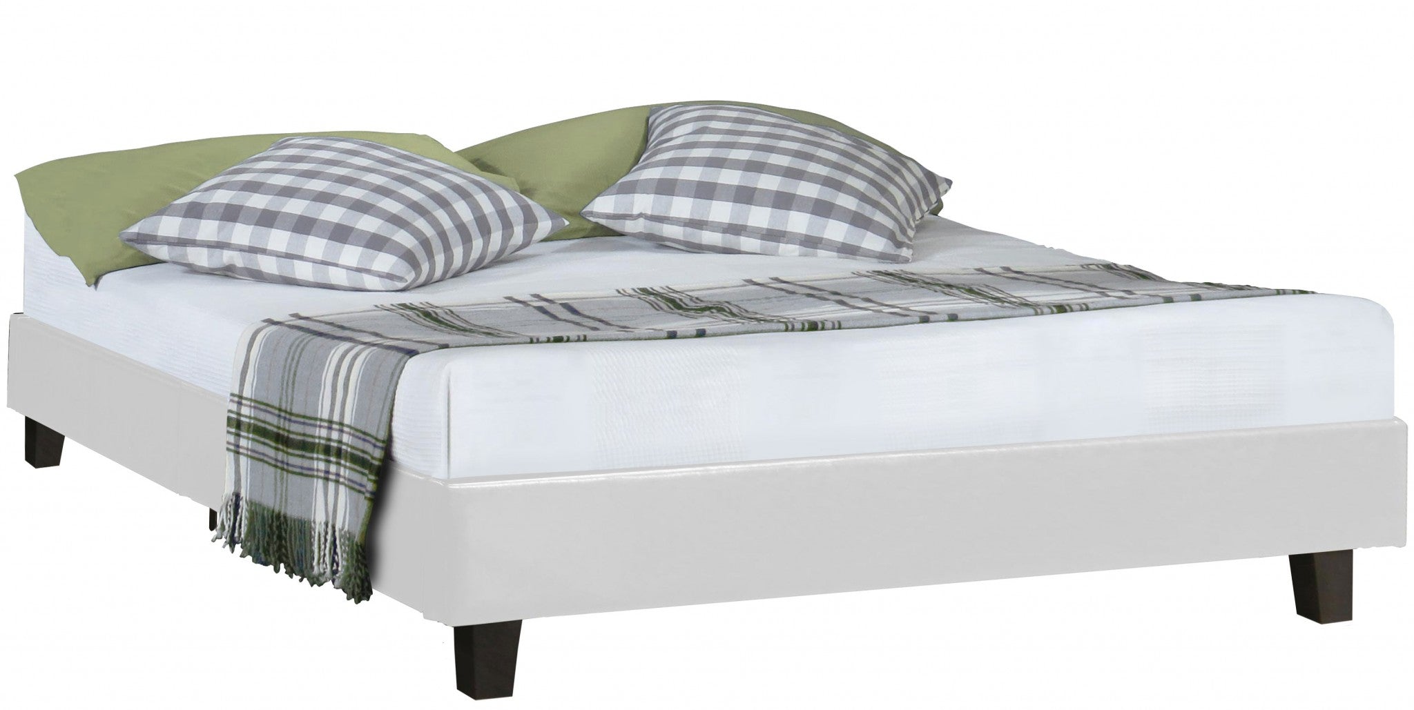 White Platform Queen Bed