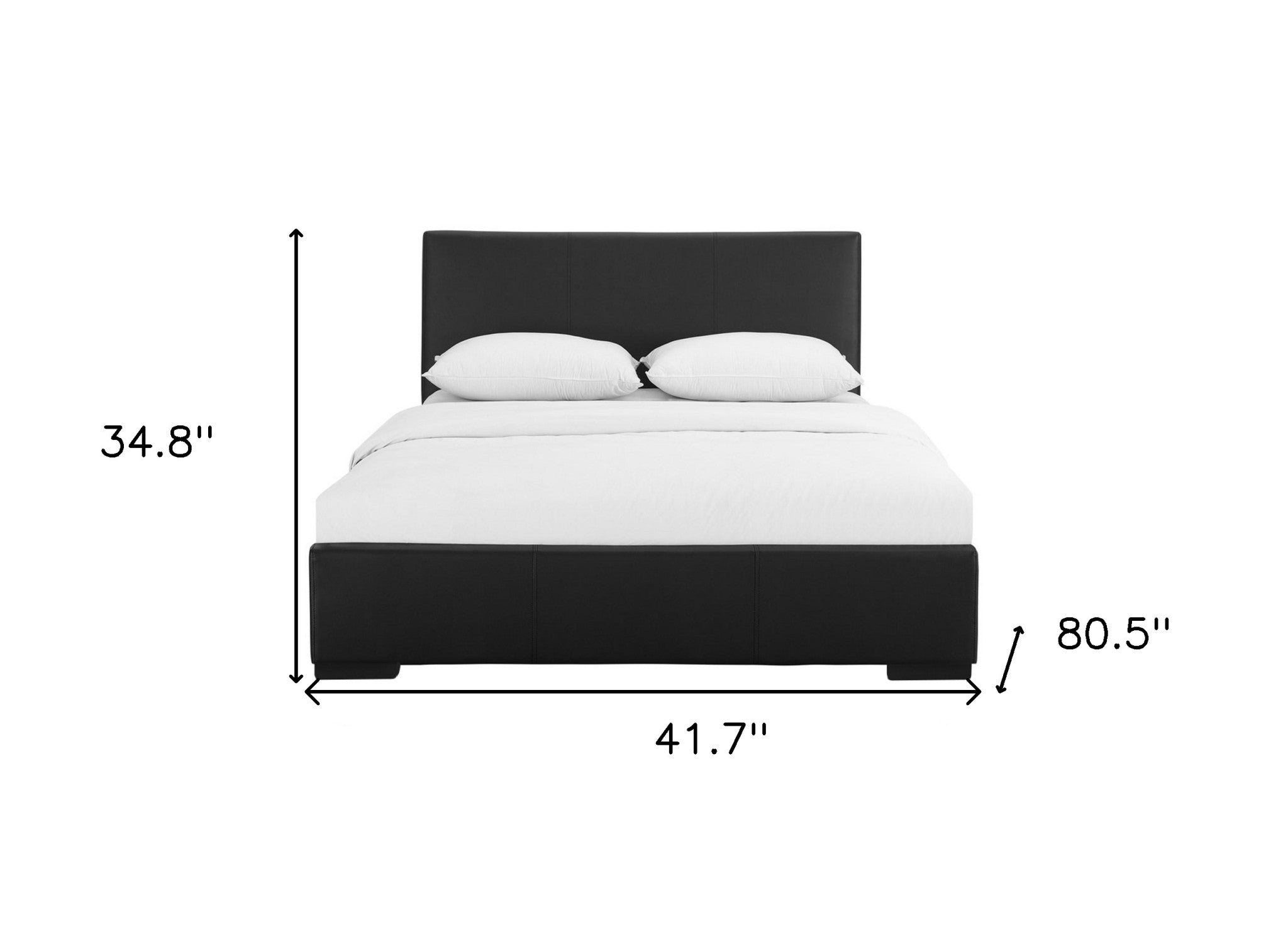 Black Upholstered Twin Platform Bed