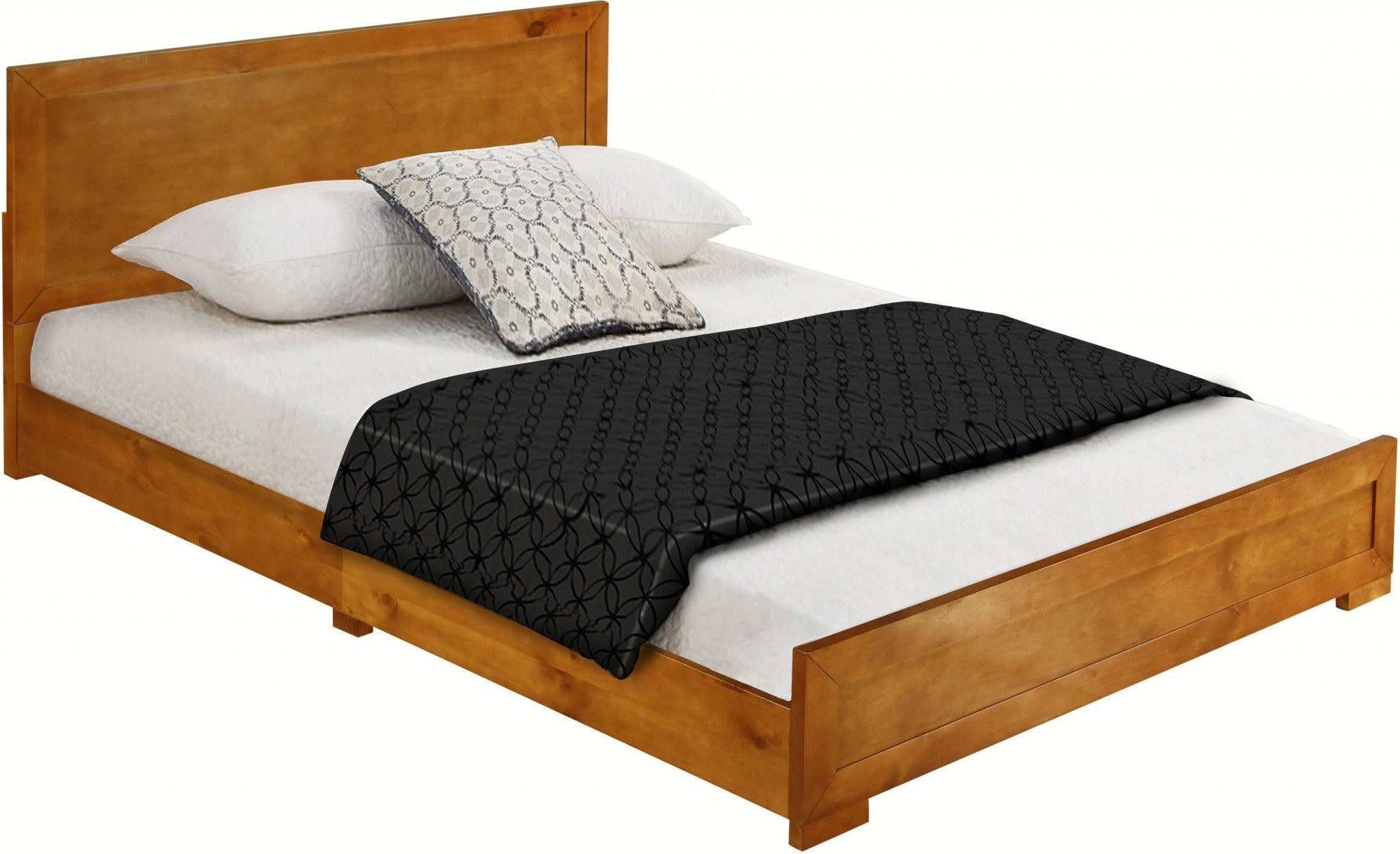 Oak Wood King Platform Bed