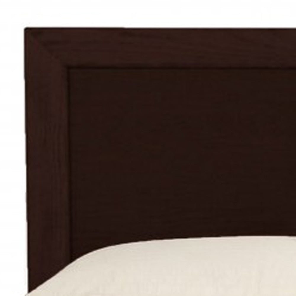 Espresso Wood Queen Platform Bed