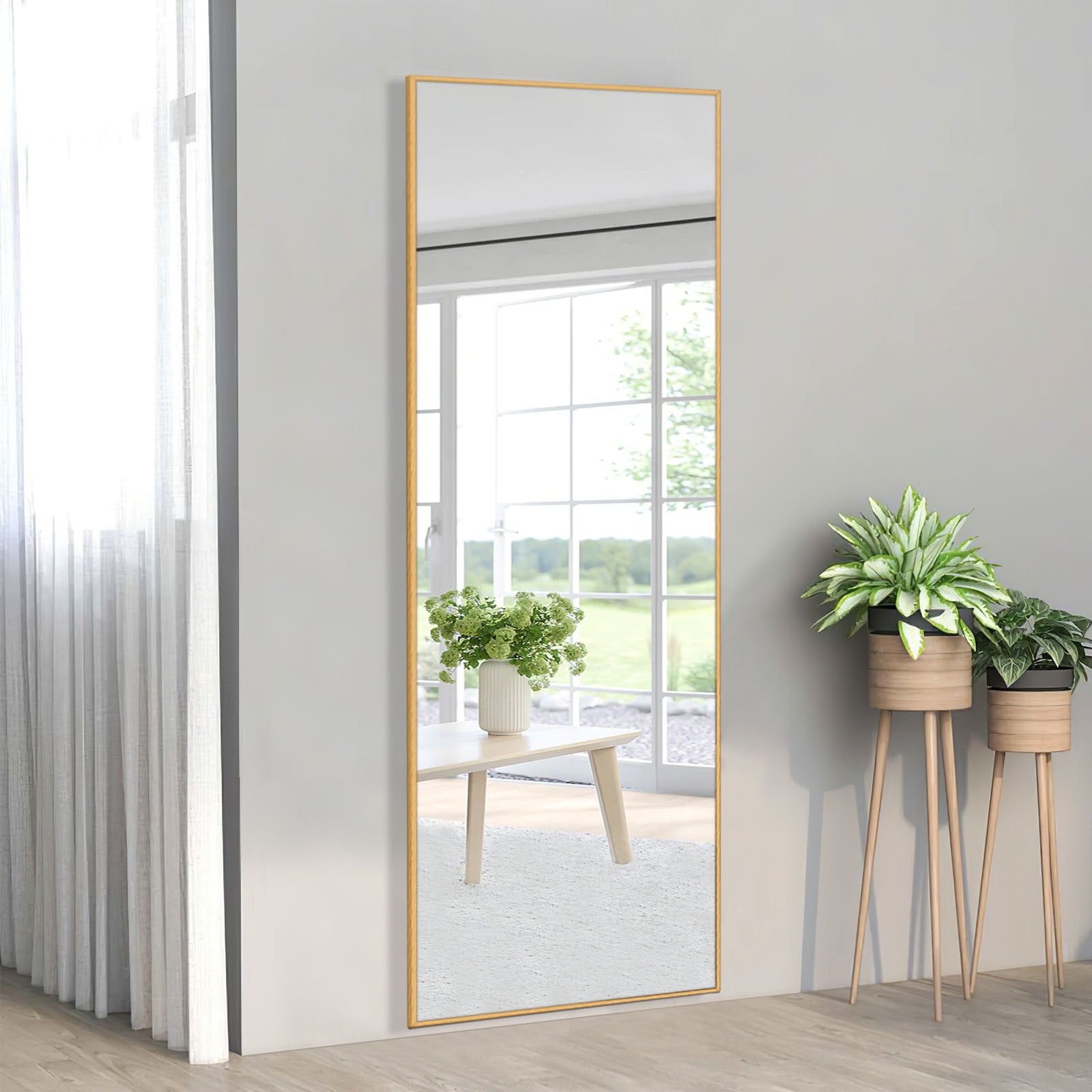 Freestanding Gold Full length Mirror