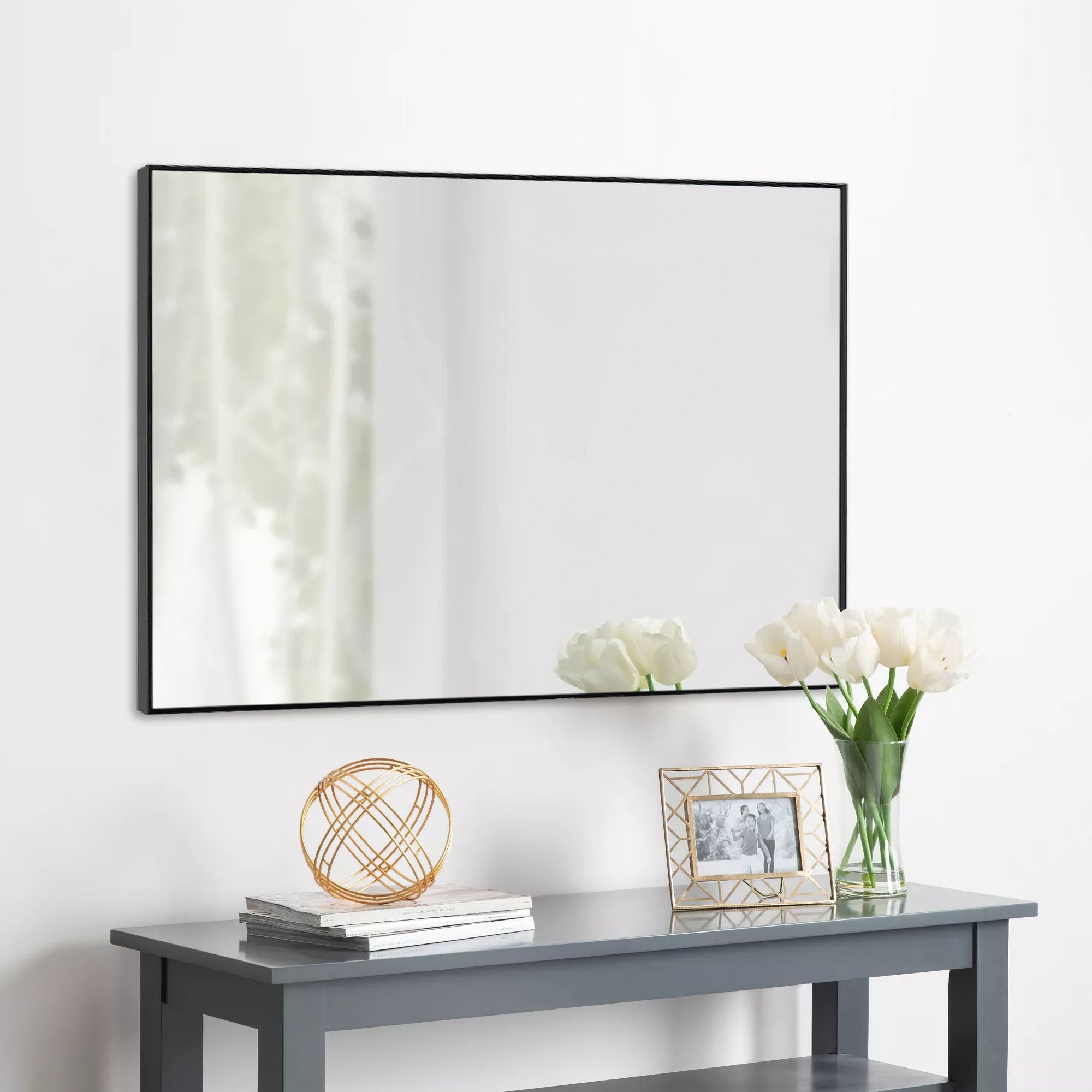 Minimal Black Wall Mirror