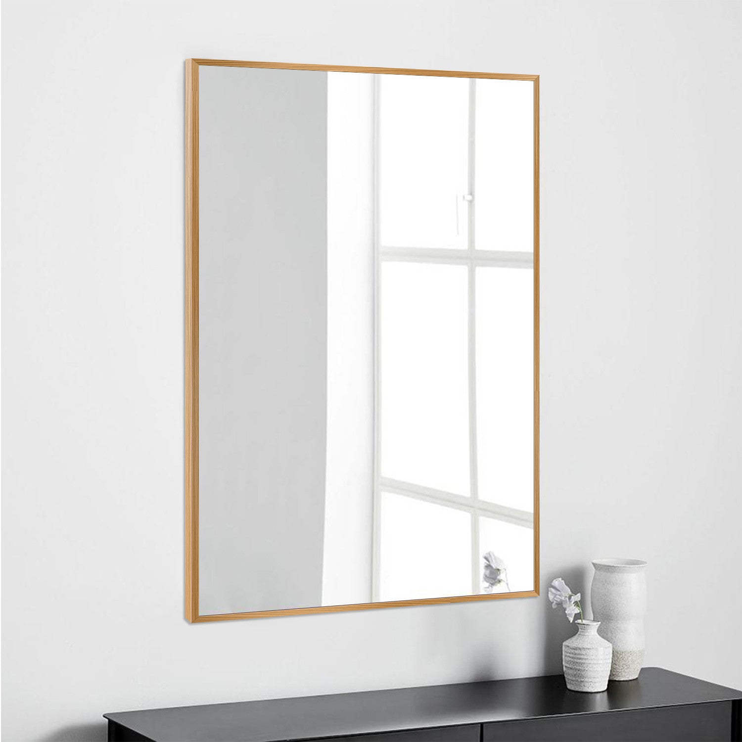 Gold Rectangular Wall Mirror