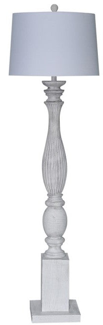 White Wash Plantation Floor Lamp