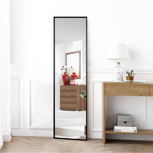 Long Black Full Length Standing Mirror