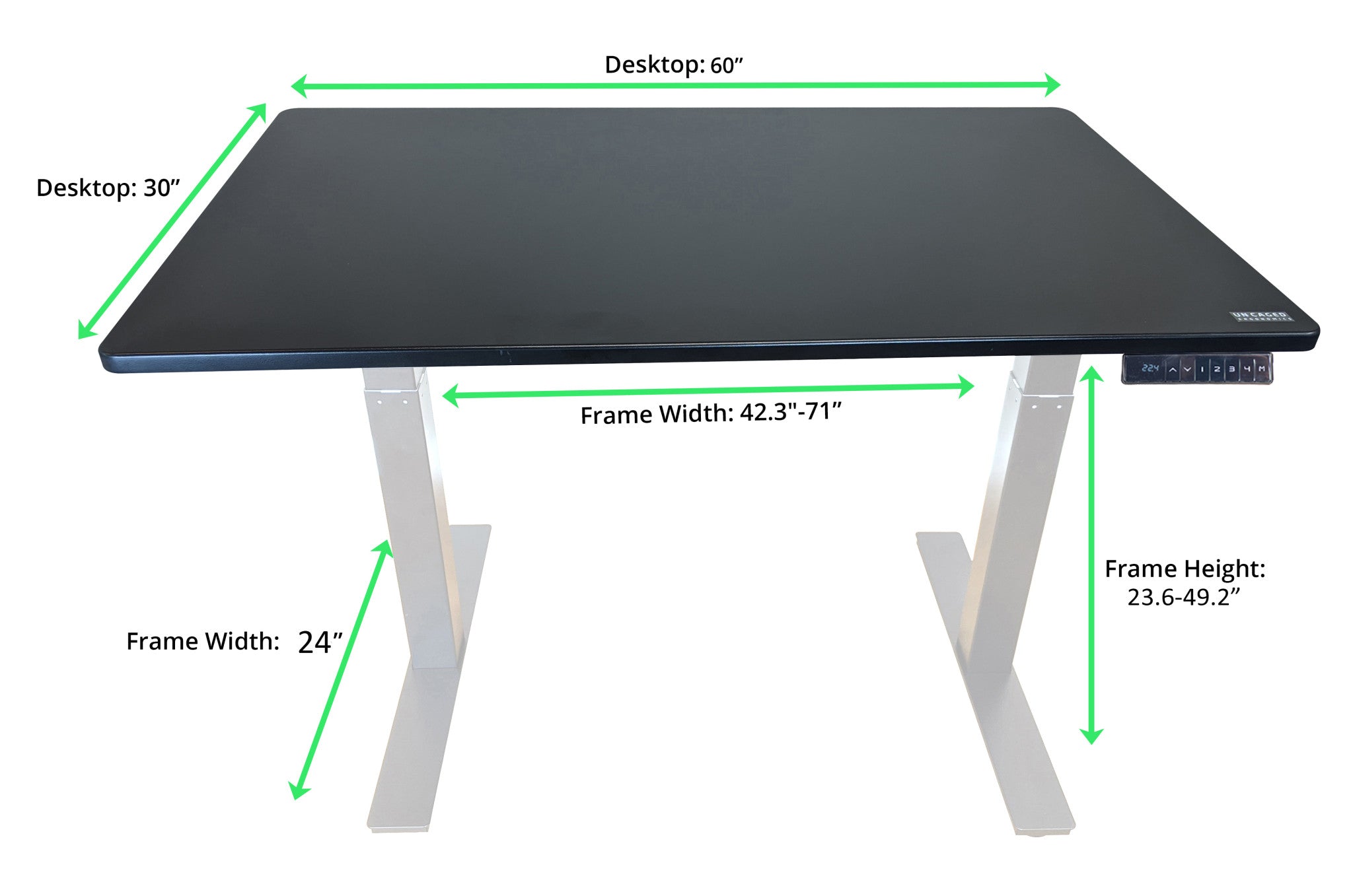 Premier 52" White Dual Motor Electric Office Adjustable Standing Desk