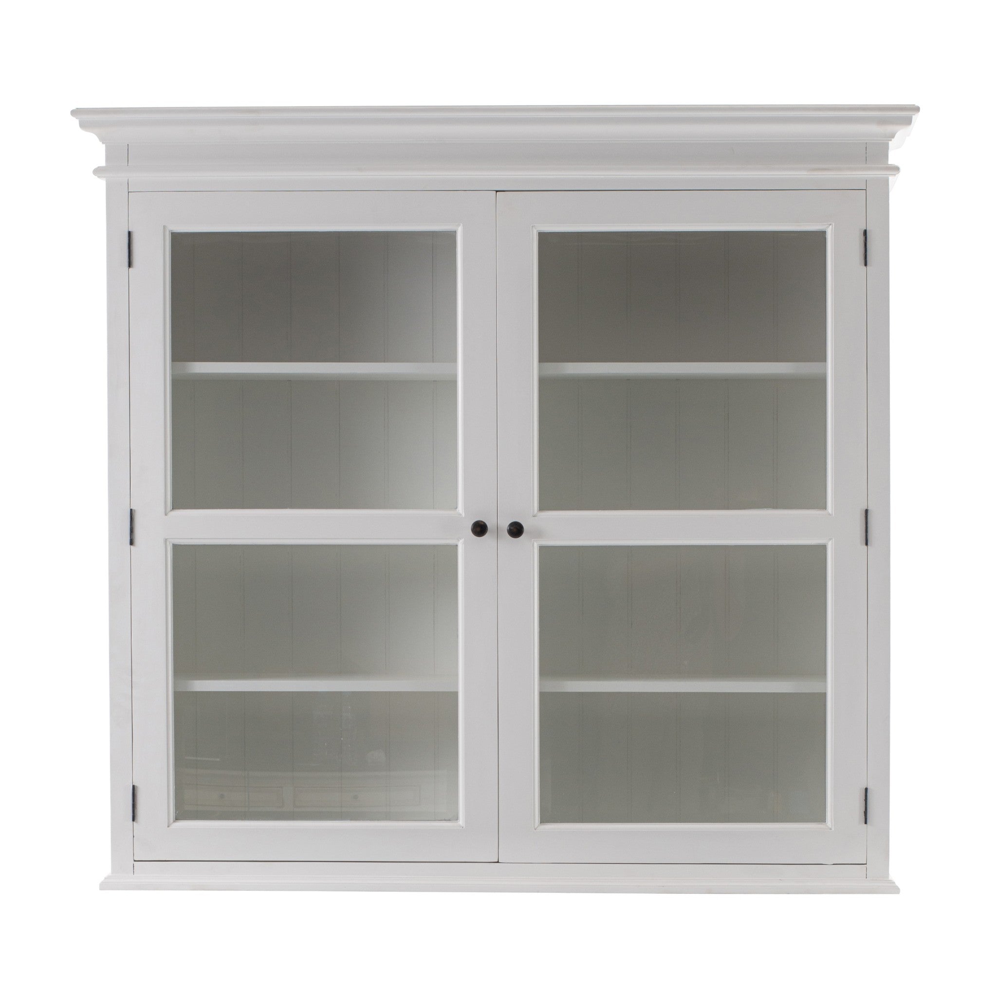 Classic White Glass Display Hutch