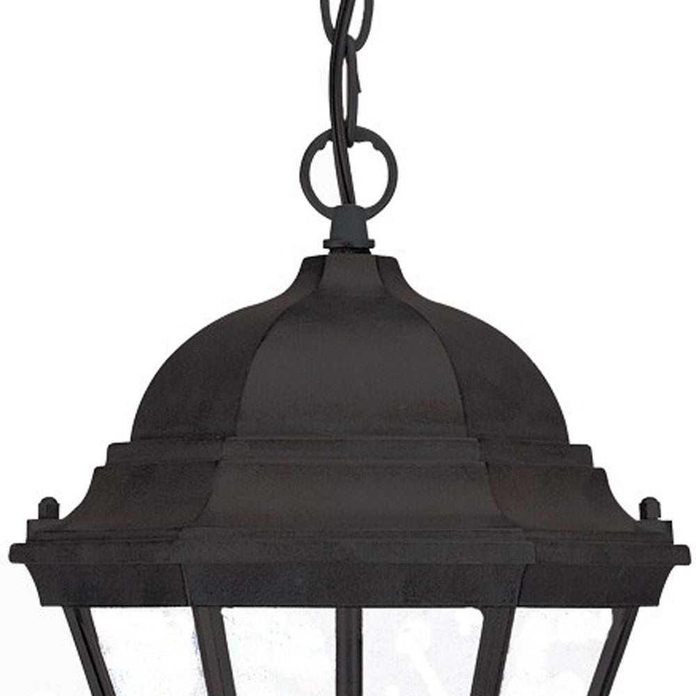 Three Light Matte Black Carousel Lantern Hanging Light