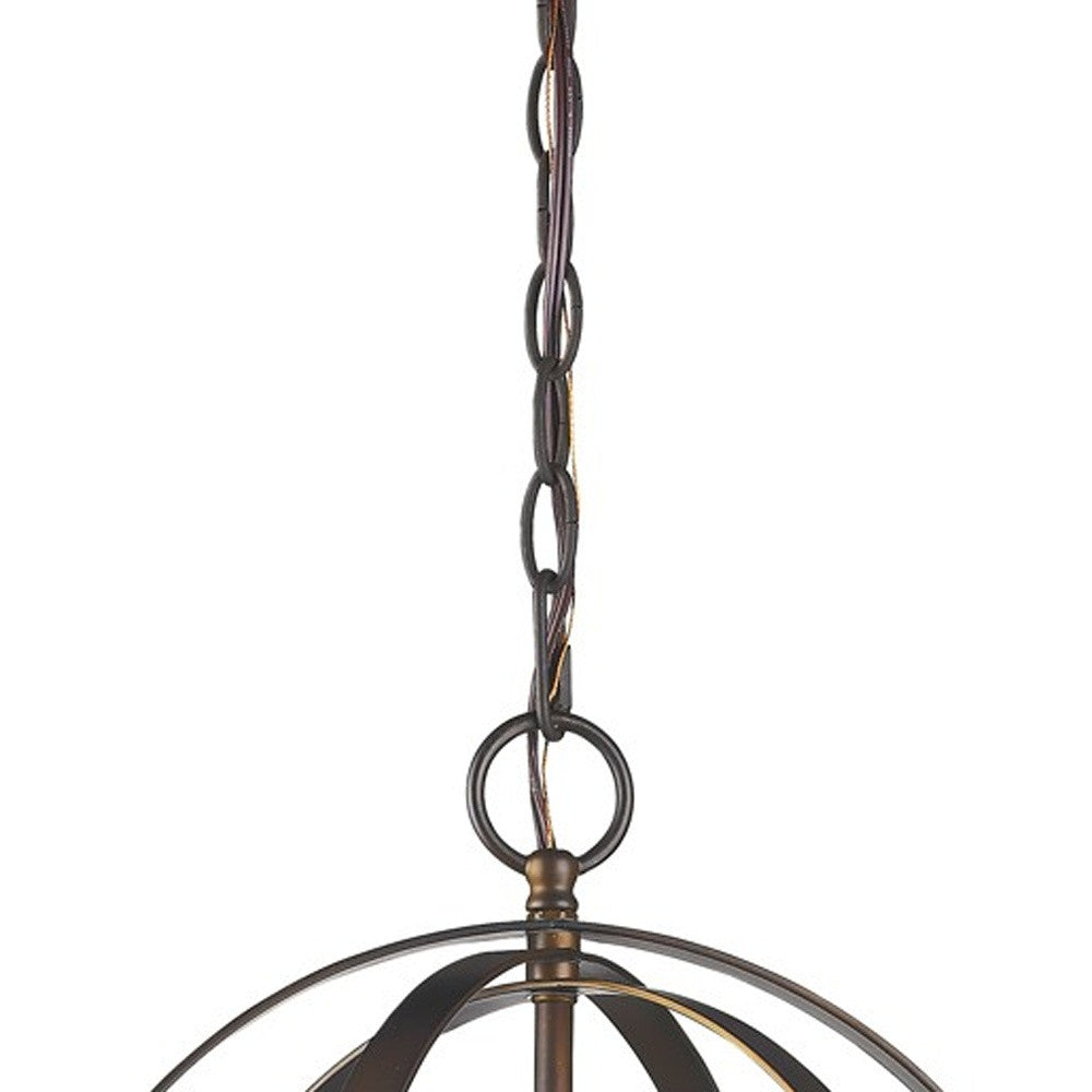 Olivia 1-Light Oil-Rubbed Bronze Crystal Globe Pendant