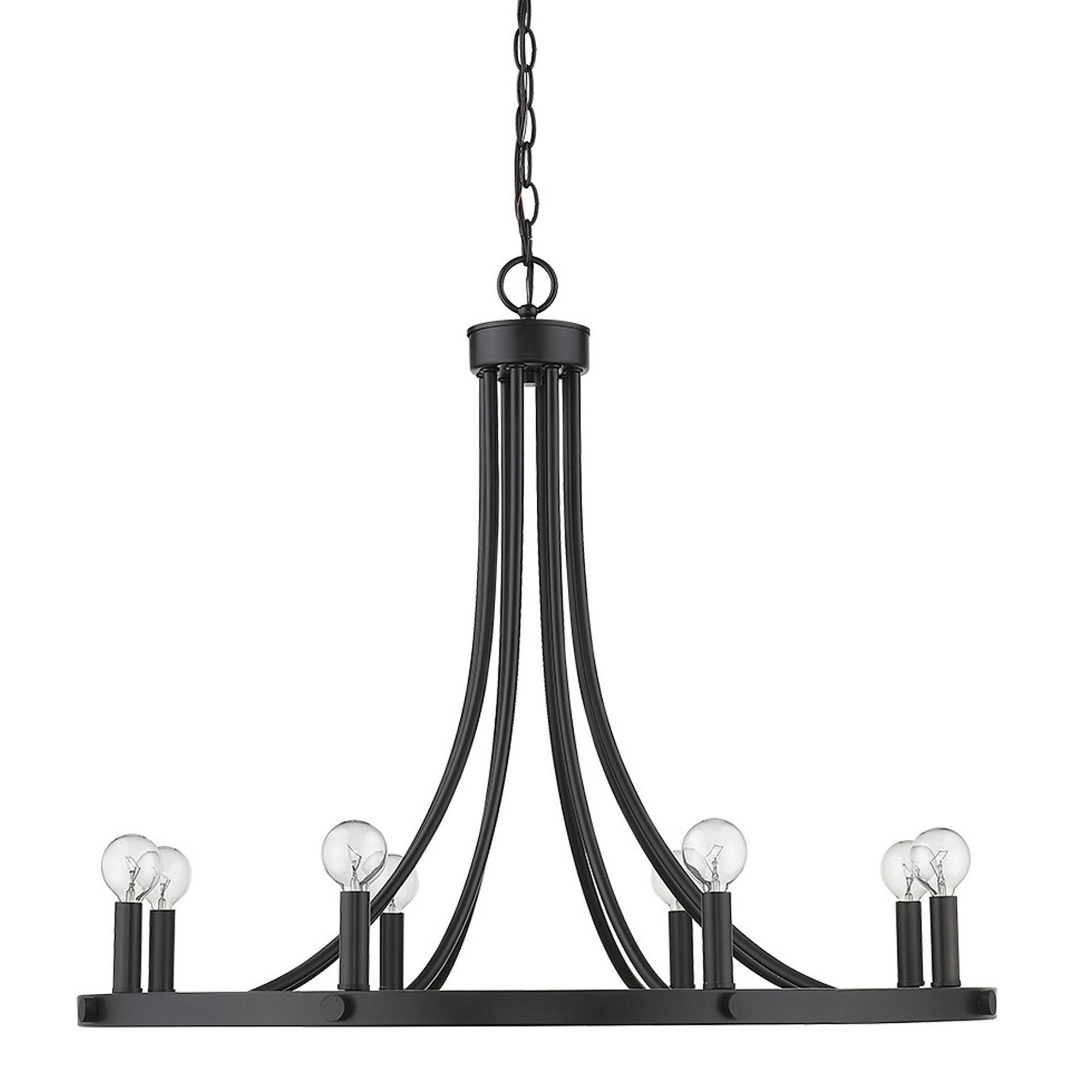 Sawyer 8-Light Matte Black Chandelier