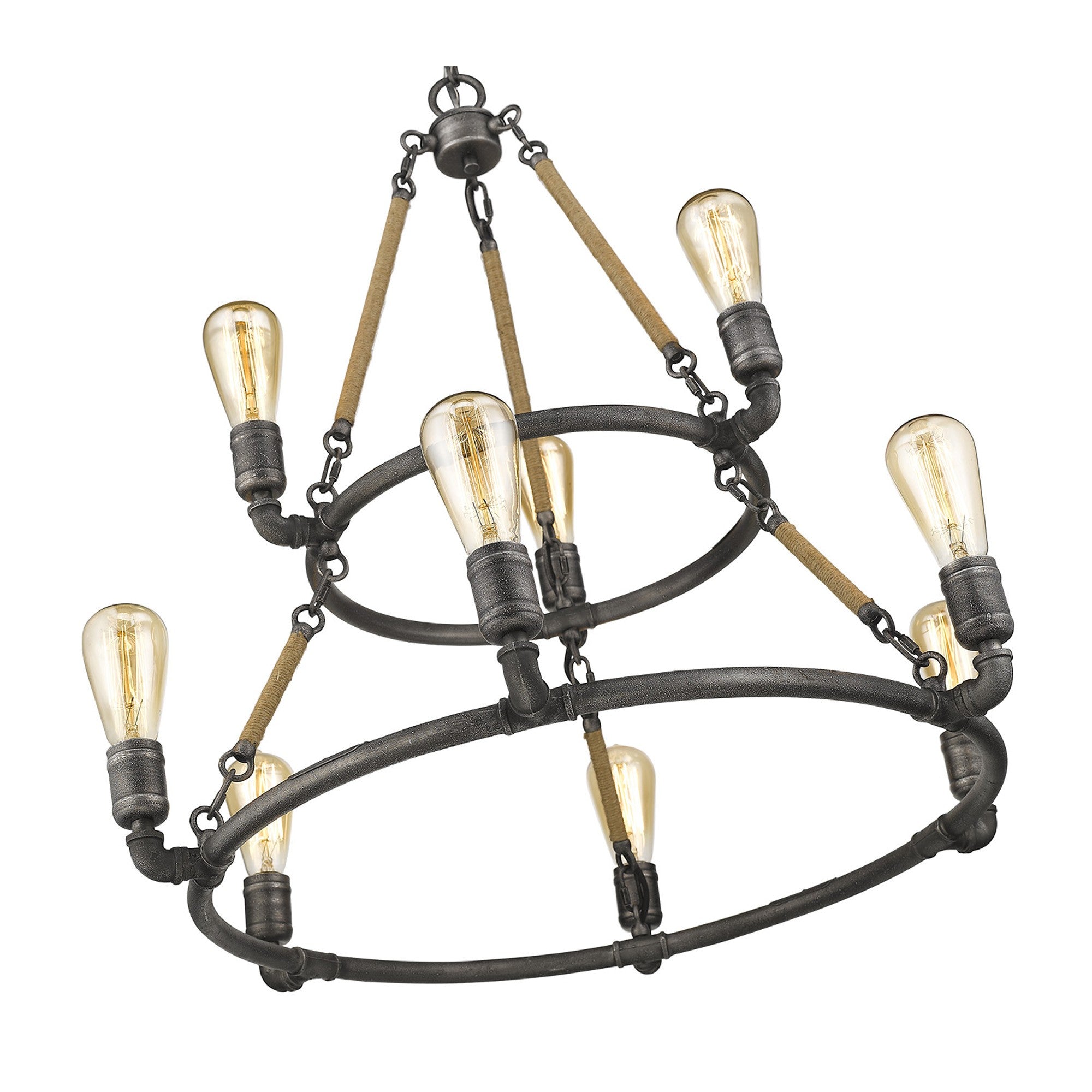 Grayson 9-Light Antique Gray Chandelier