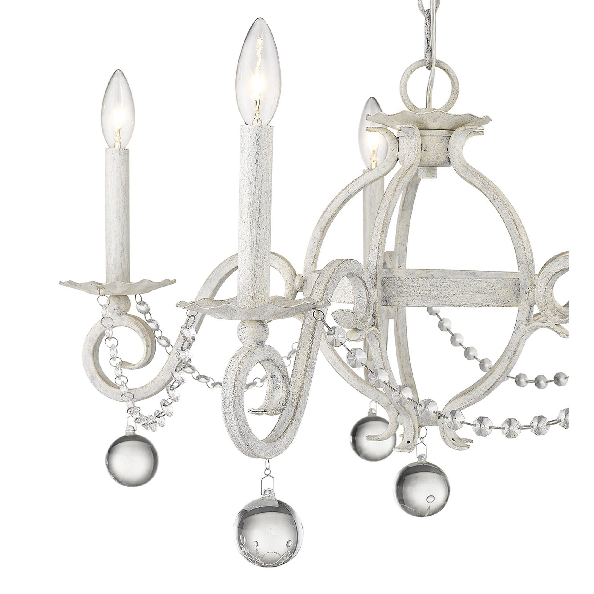 Callie 5-Light Country White Chandelier