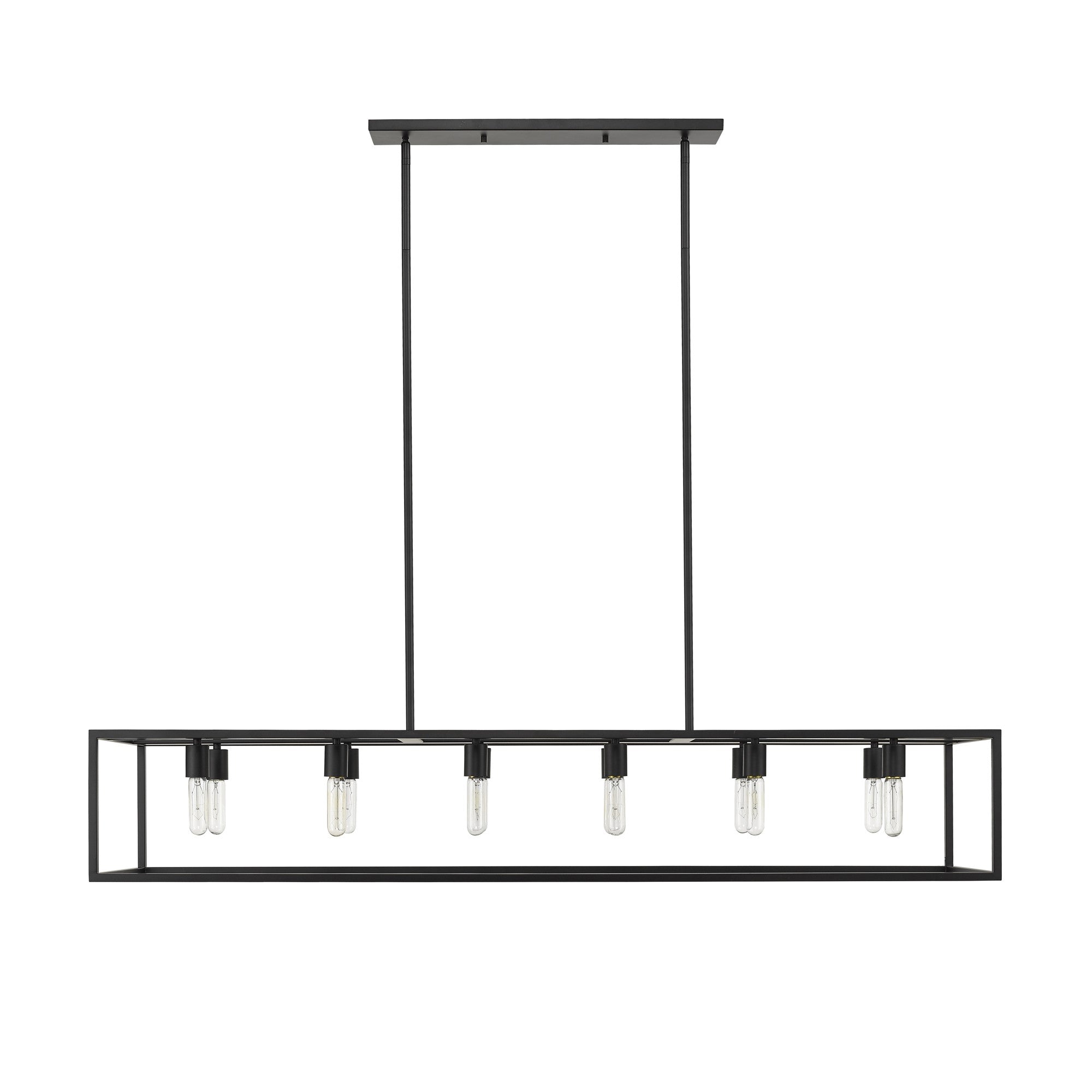 Cobar 12-Light Matte Black Island Pendant