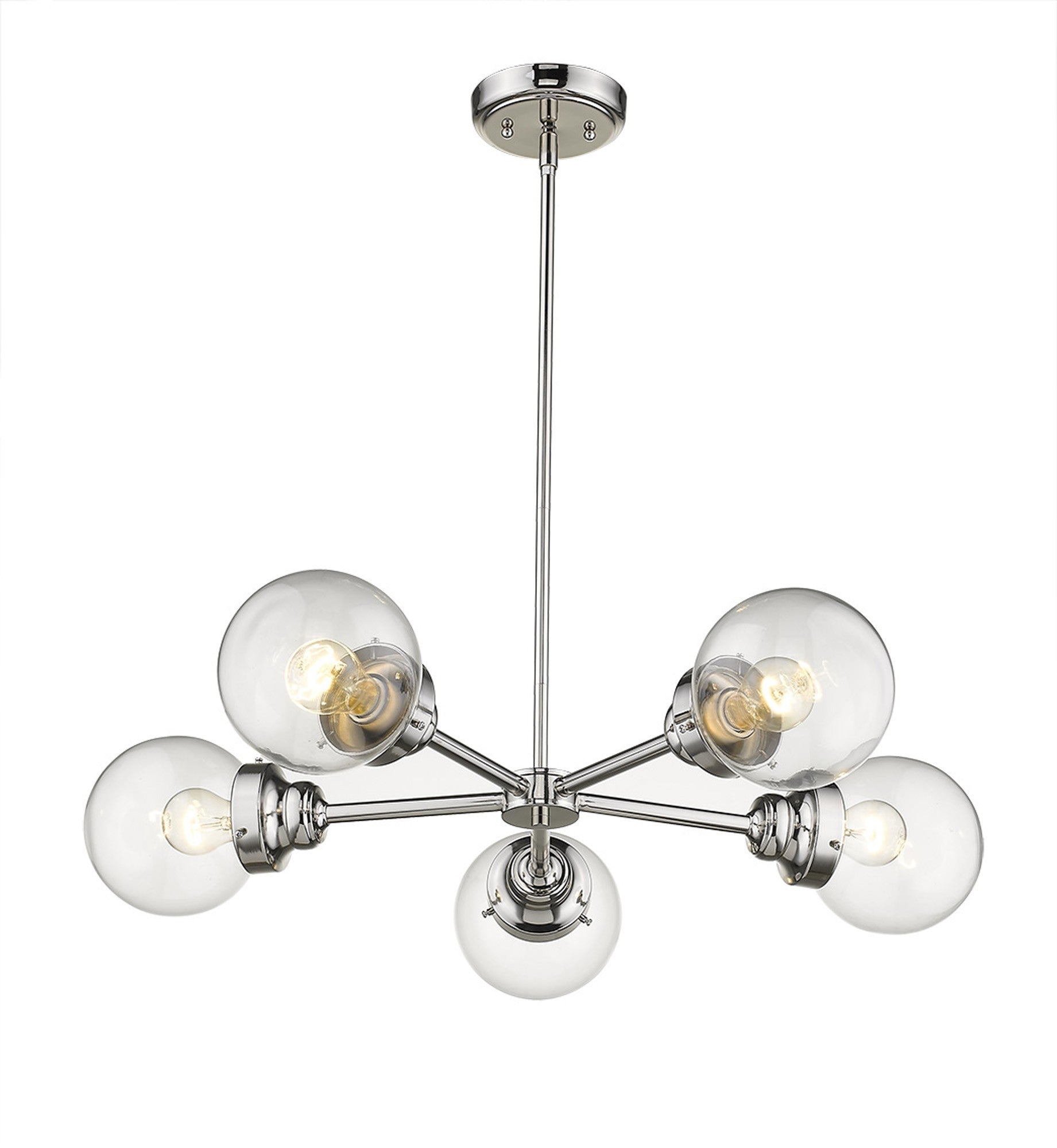 Portsmith 5-Light Polished Nickel Chandelier